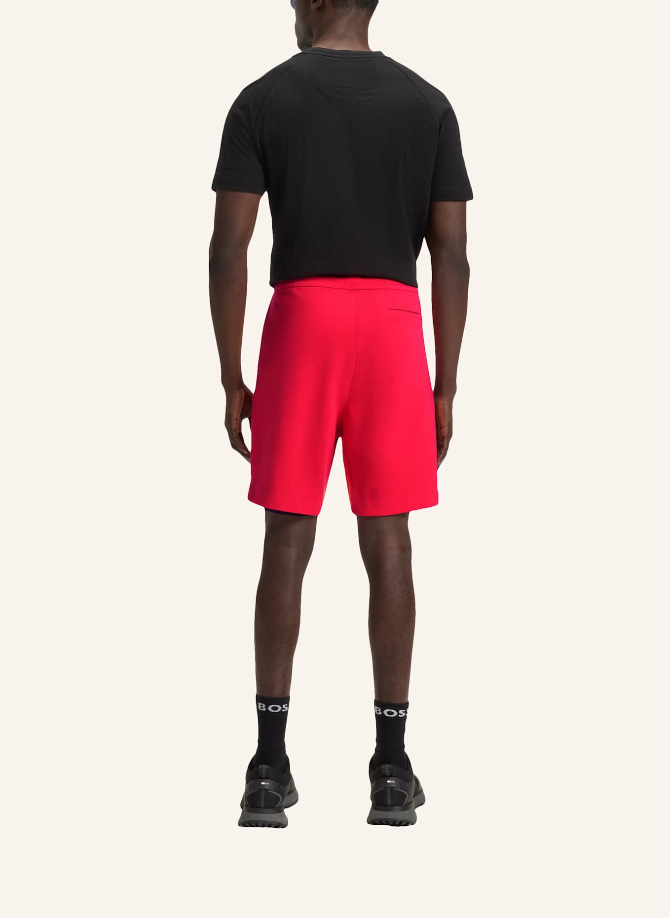 BOSS Casual Hose HEADLO RIB Regular Fit: ROT