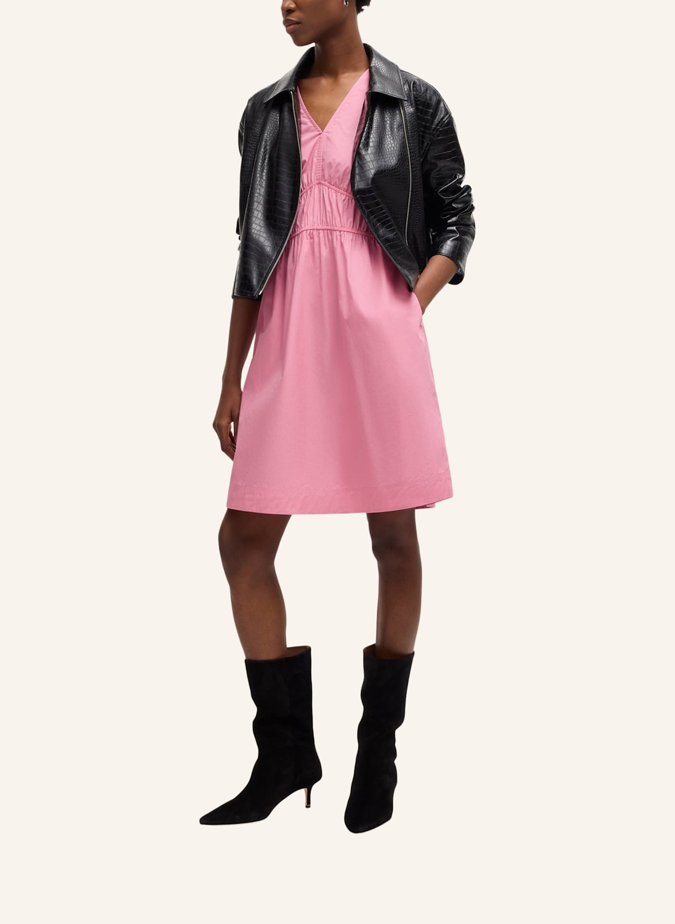 BOSS Kleid C_DEZZAN Regular Fit: LILA