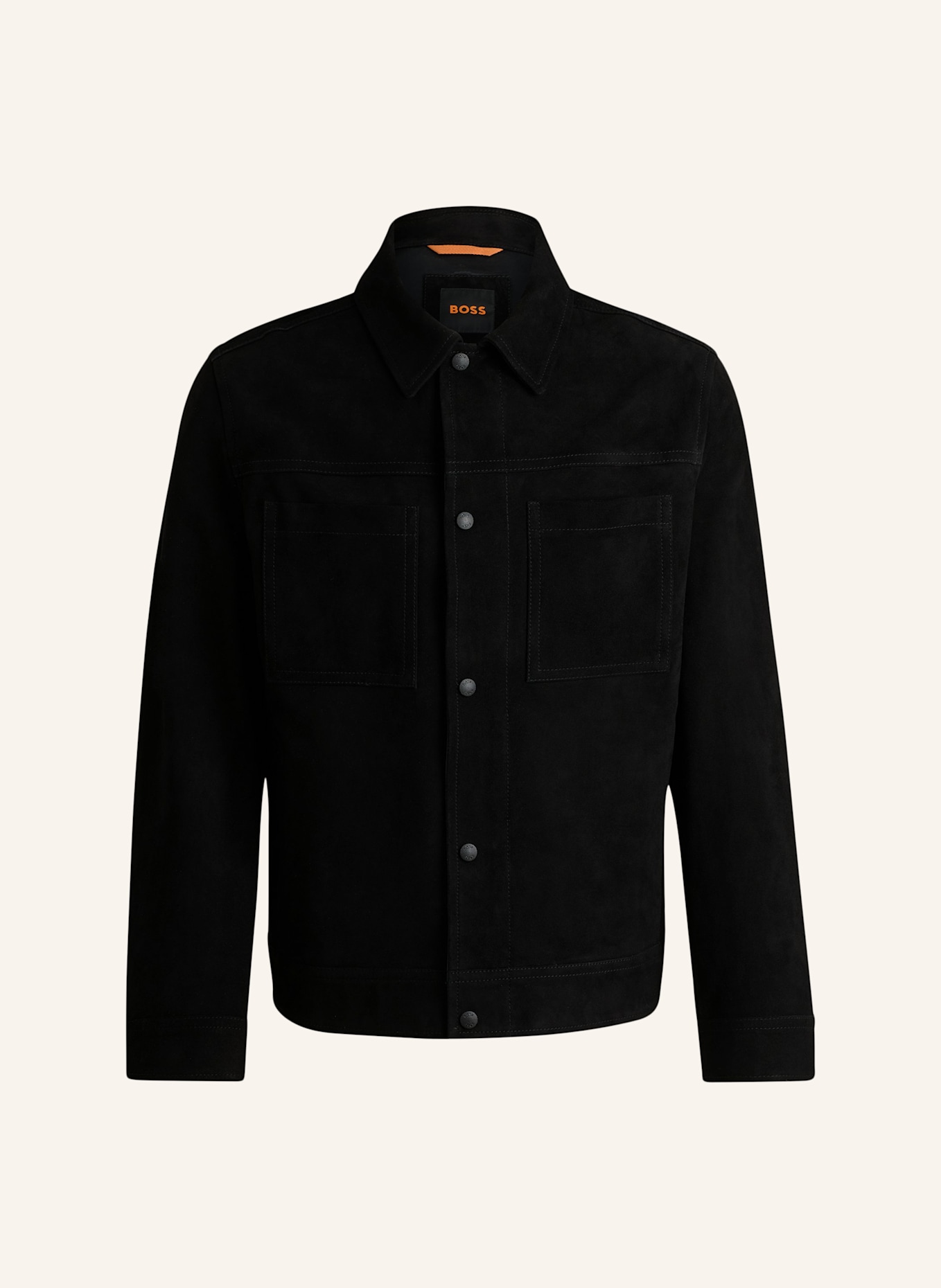 BOSS Lederjacke JOMARE: SCHWARZ