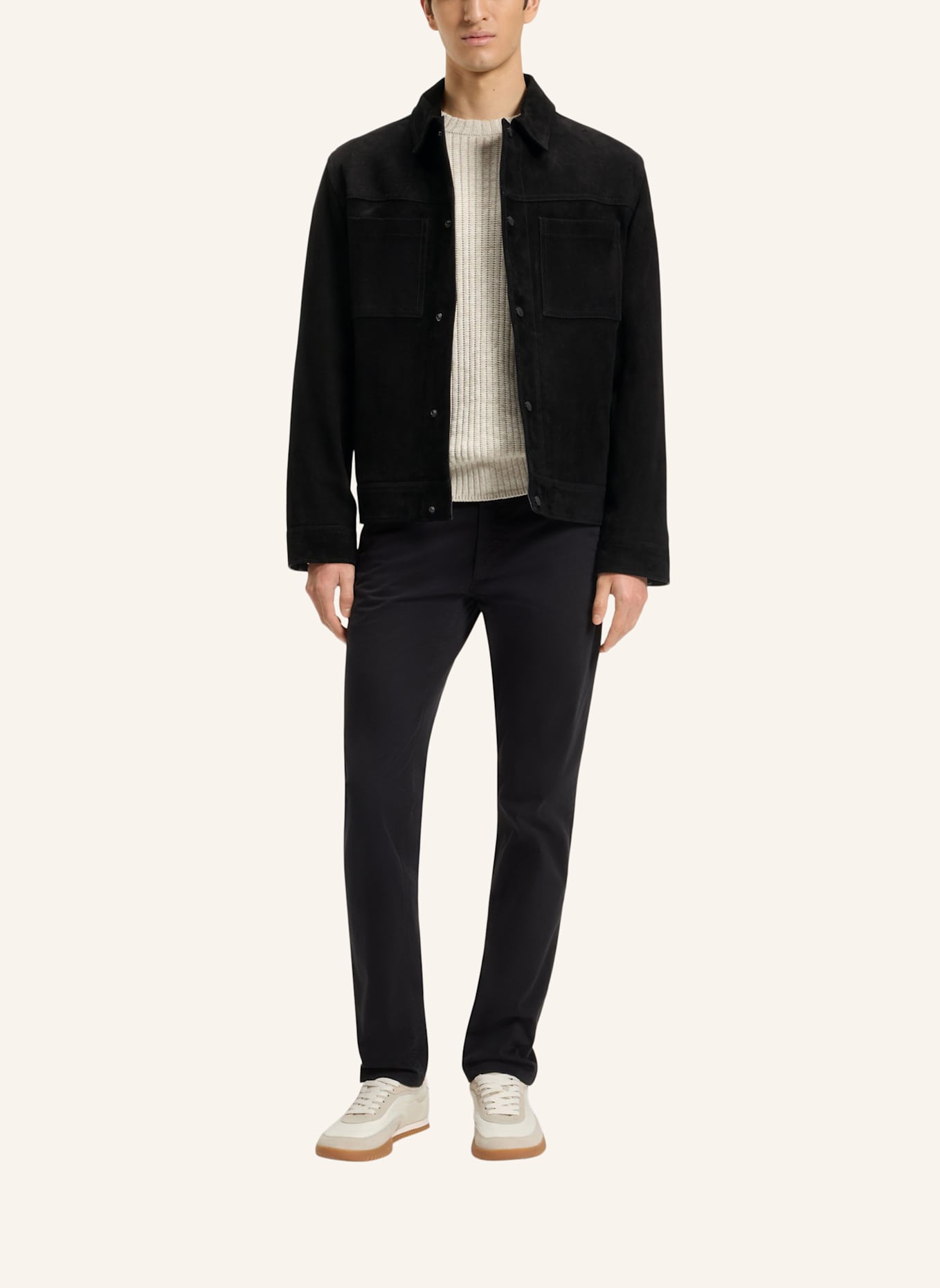 BOSS Lederjacke JOMARE: SCHWARZ