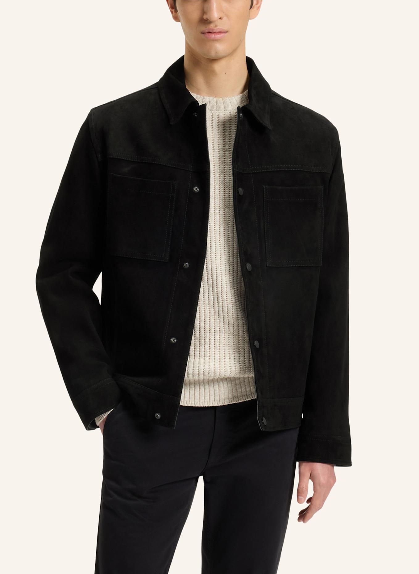 BOSS Lederjacke JOMARE: SCHWARZ
