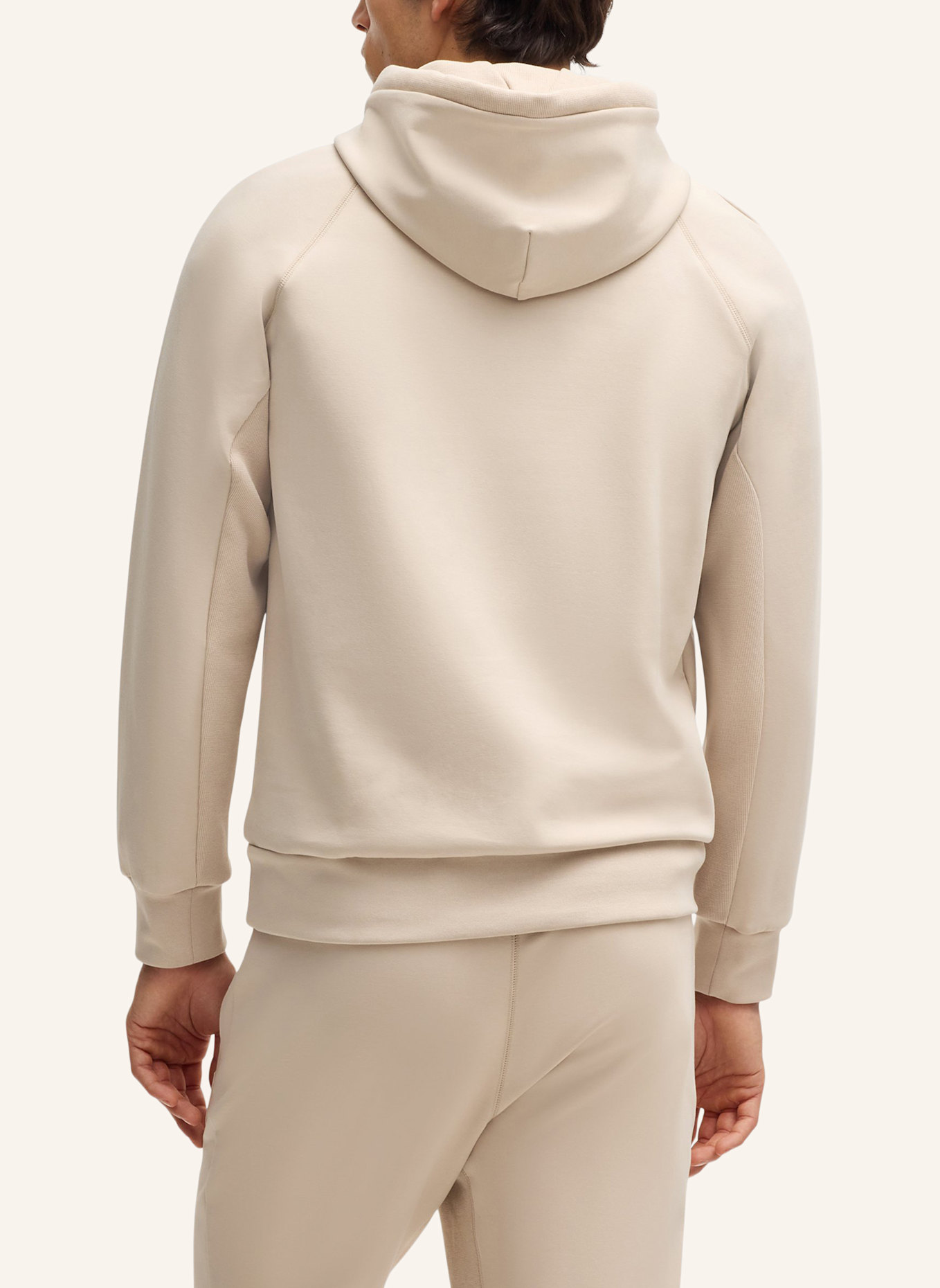 BOSS Sweatshirt SOODY RIB Regular Fit: BEIGE