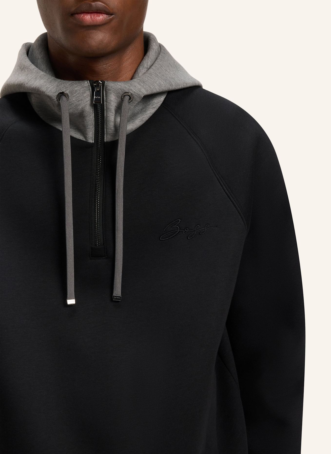 BOSS Sweatshirt C-STEVENS 04 Relaxed Fit: SCHWARZ