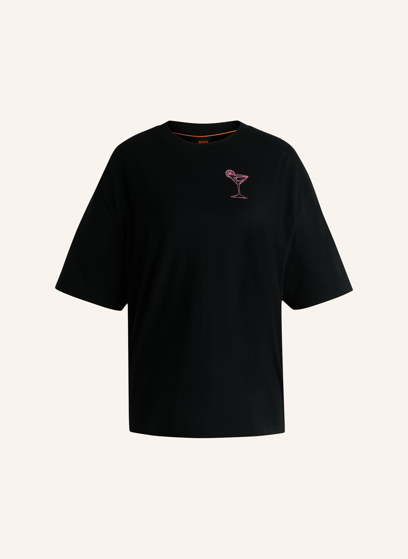 BOSS T-Shirt C_EBOYFRIEND_4 Relaxed Fit: SCHWARZ