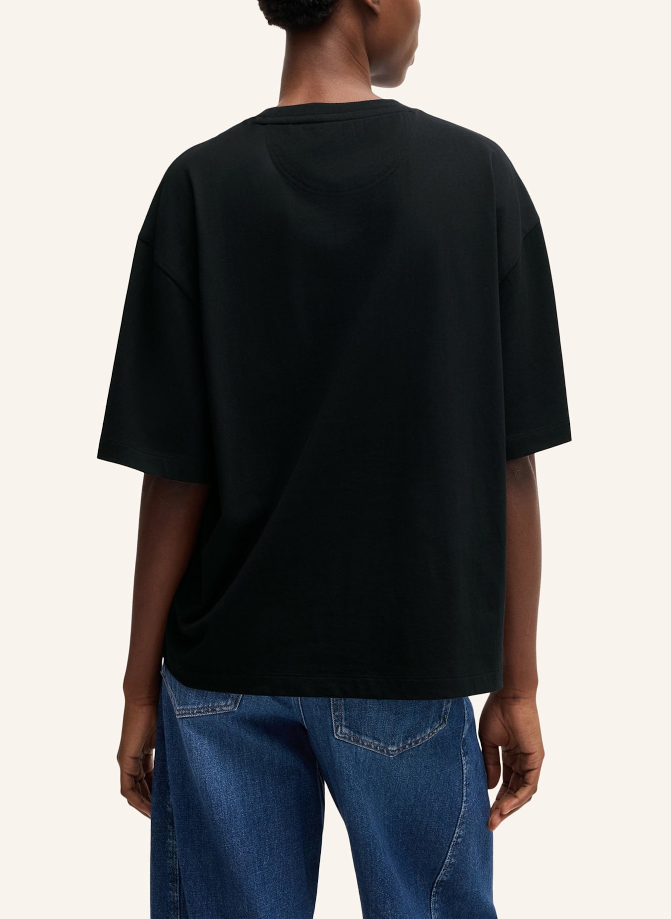 BOSS T-Shirt C_EBOYFRIEND_4 Relaxed Fit: SCHWARZ