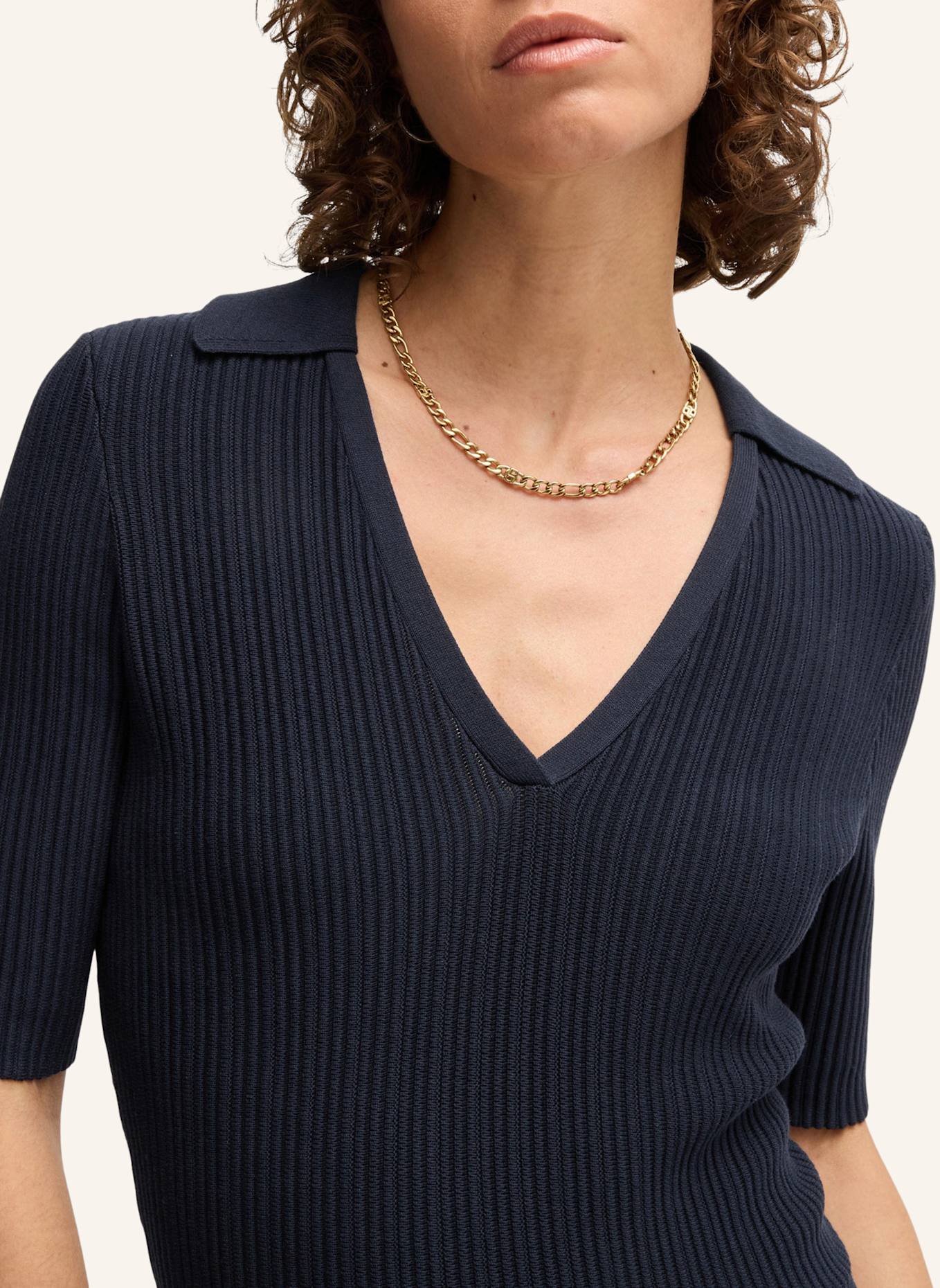 BOSS Gestricktes Kleid FRACIE Regular Fit: DUNKELBLAU