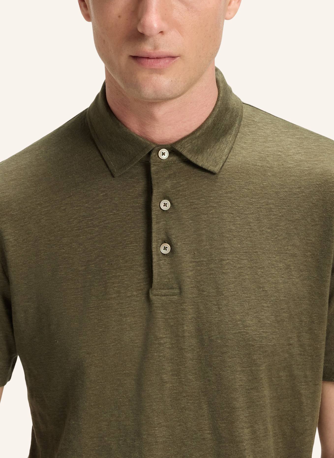 BOSS Jersey-Poloshirt PARRIS aus Leinen: GRÜN