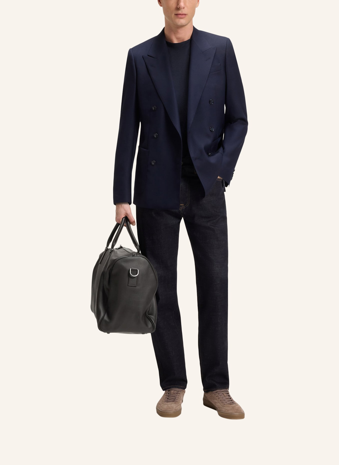 BOSS Reisetasche AXTON HOLDALL_DB: DUNKELBRAUN