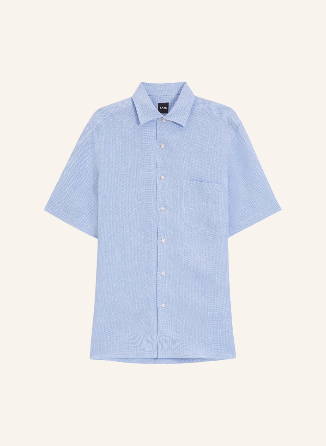 BOSS Business Hemd H-JACK-1PIE-1P-SH_DB Regular Fit: HELLBLAU
