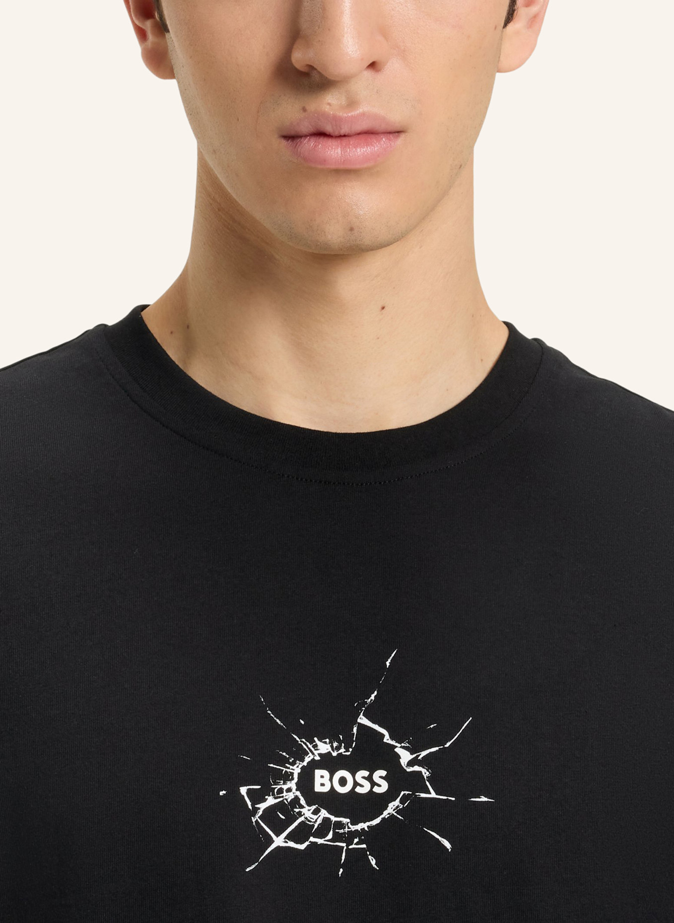 BOSS T-Shirt TE_VOYAGE Relaxed Fit: SCHWARZ