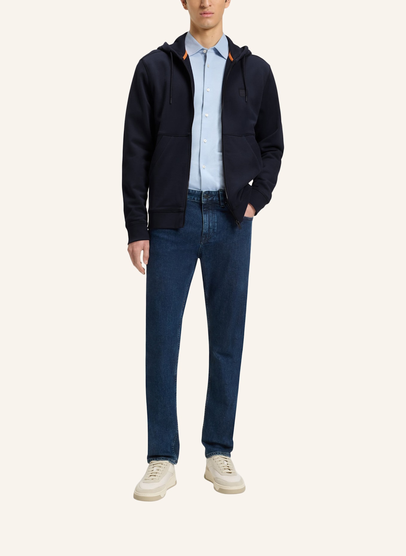 BOSS Sweatjacke ZETALKY: DUNKELBLAU