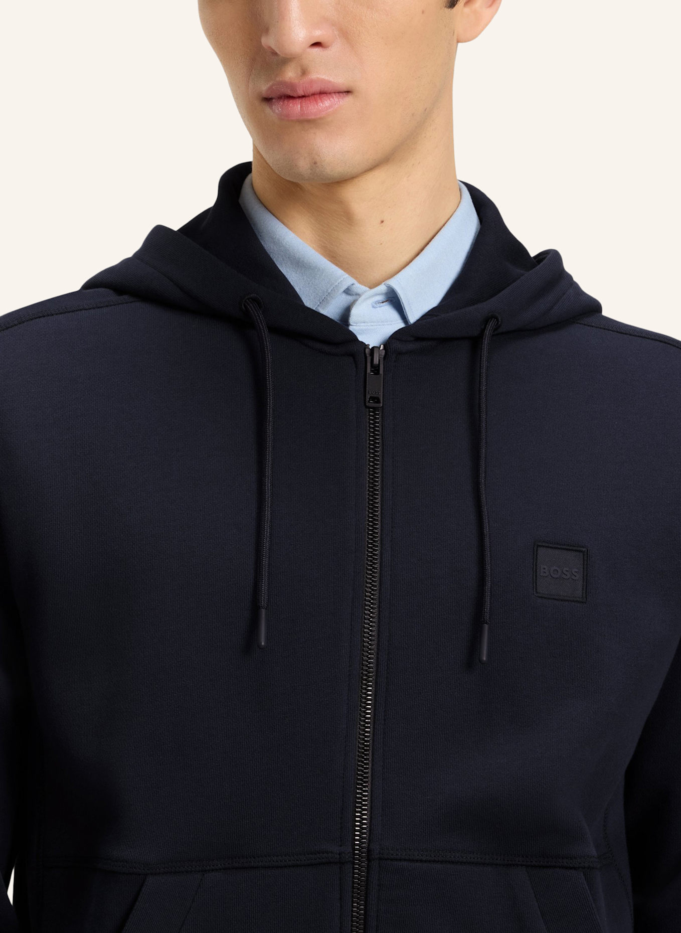 BOSS Sweatjacke ZETALKY: DUNKELBLAU