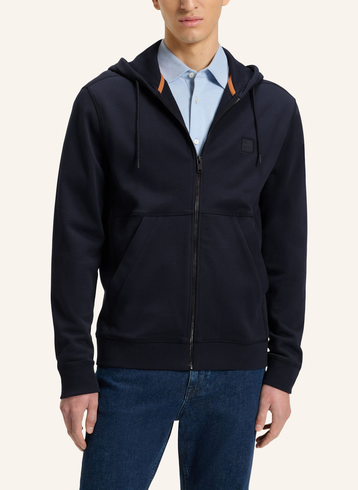 BOSS Sweatjacke ZETALKY: DUNKELBLAU