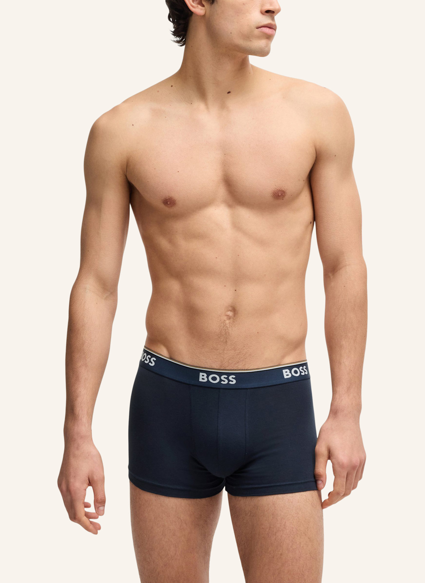 BOSS Boxershort TRUNK 3P POWER DESIG: WEISS