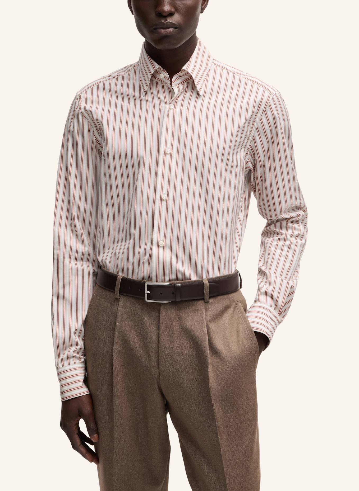 BOSS Business Hemd L-HAYS-HBD-C1-251 Slim Fit: ROT