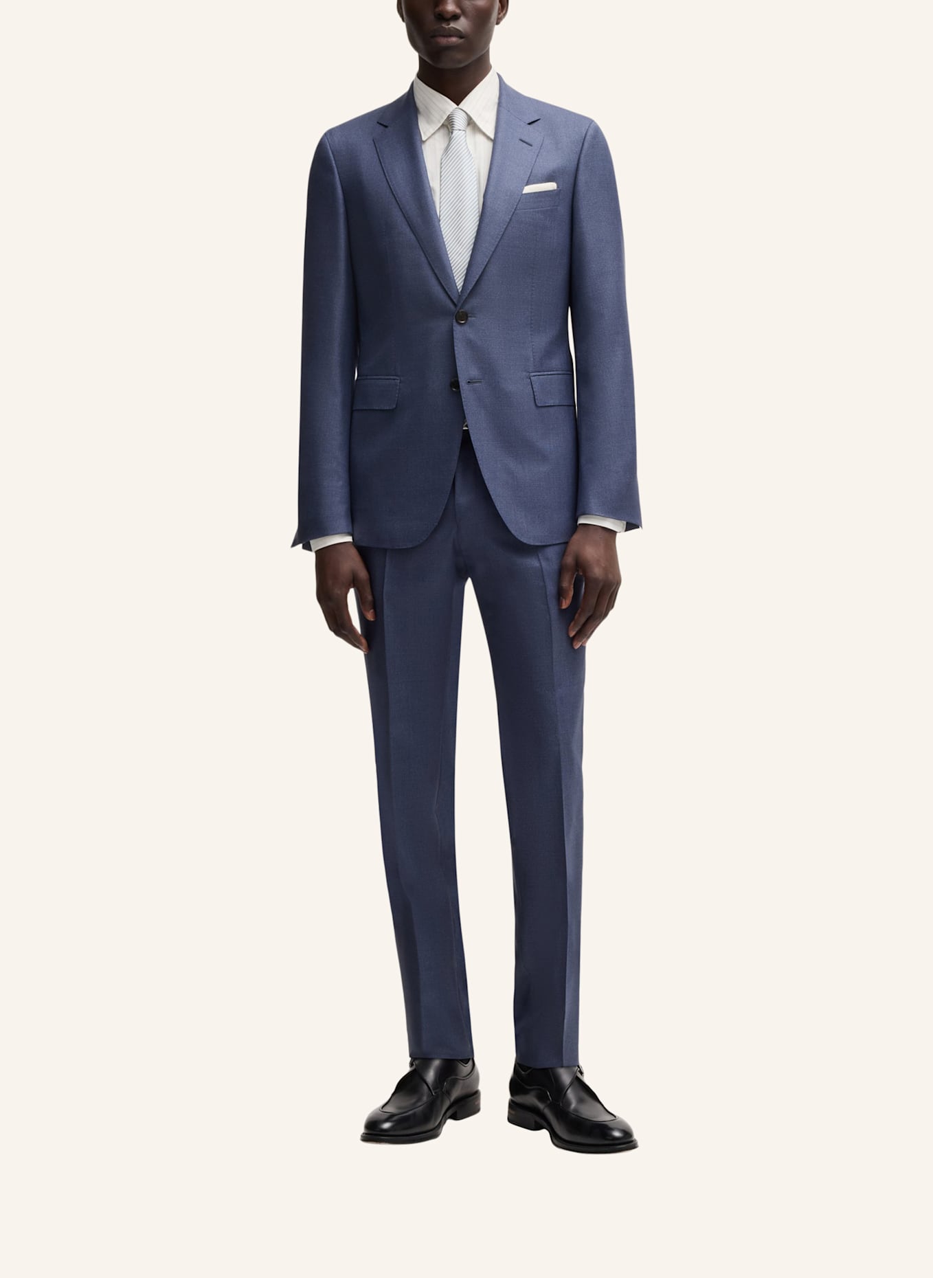 BOSS Business Hemd L-HAYS-HBD-C1-251 Slim Fit: DUNKELBLAU