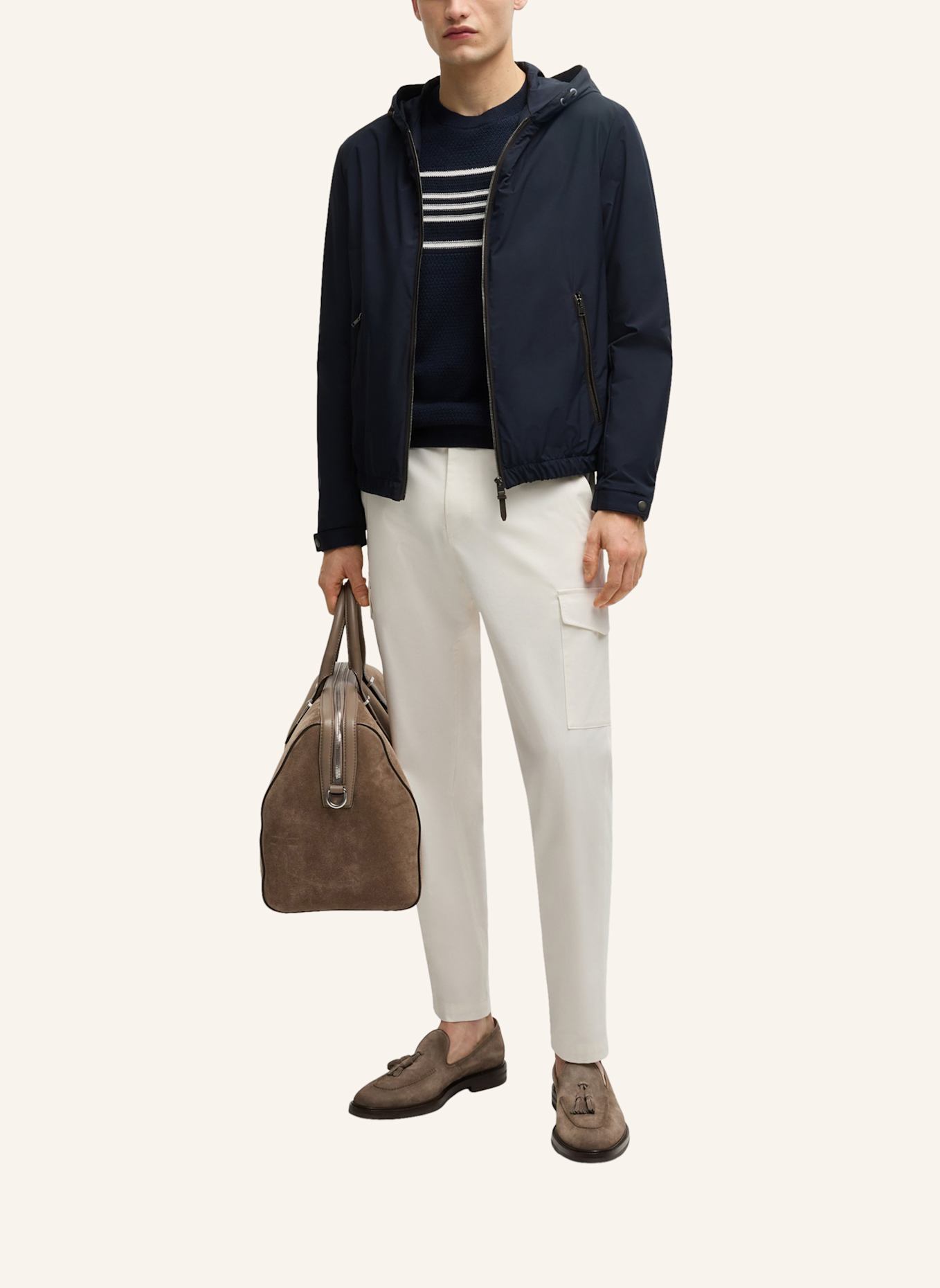 BOSS Casual Jacke L-CALFO: DUNKELBLAU