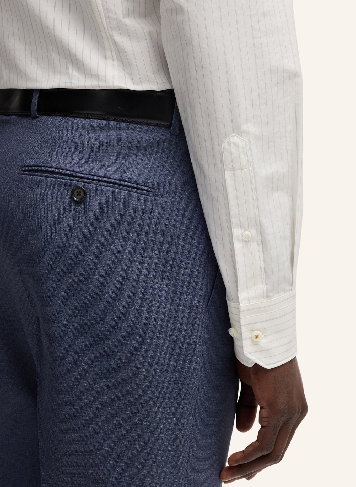 BOSS Business Hemd L-HAYS-HBD-C1-251 Slim Fit: DUNKELBLAU