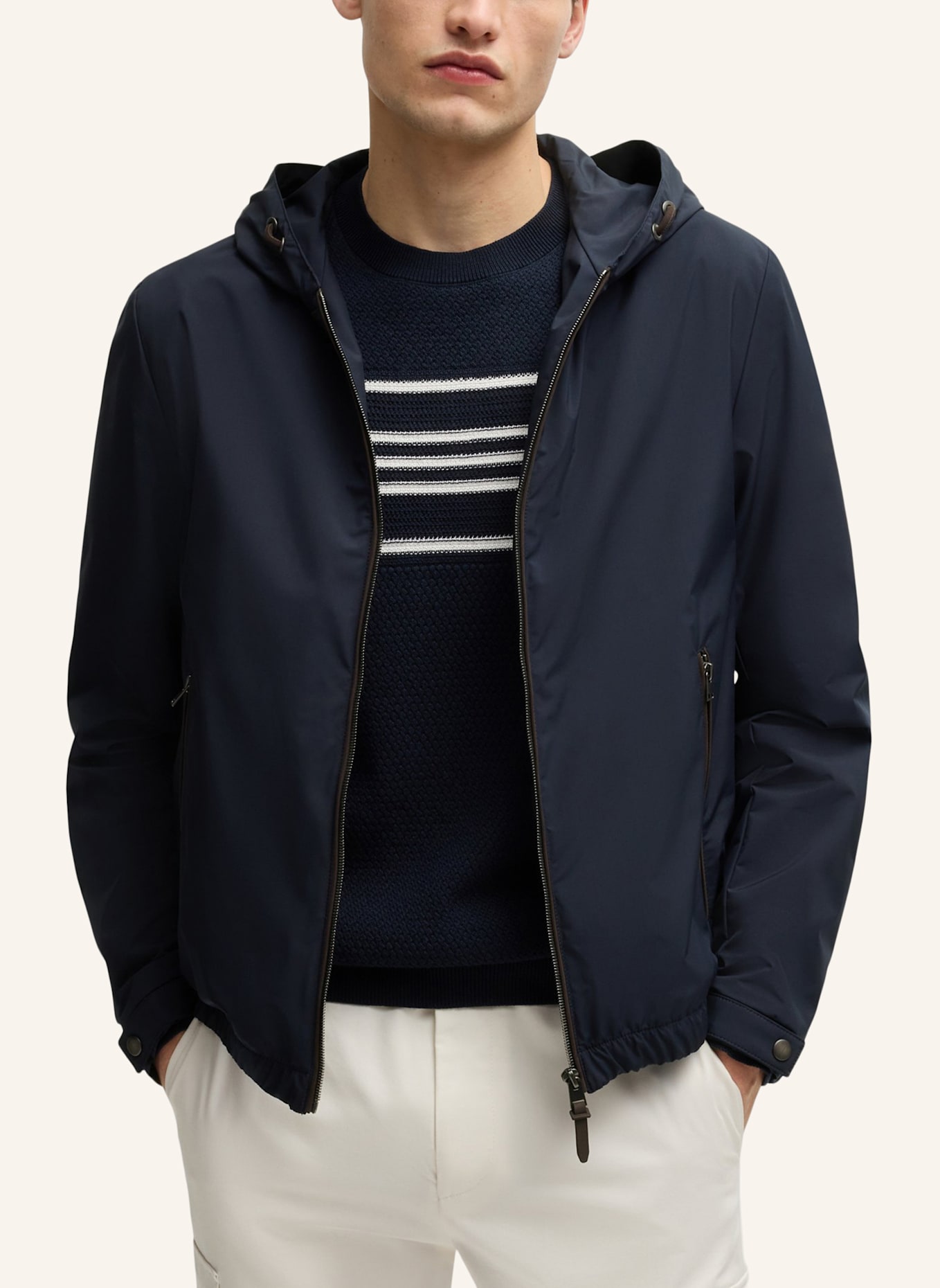 BOSS Casual Jacke L-CALFO: DUNKELBLAU