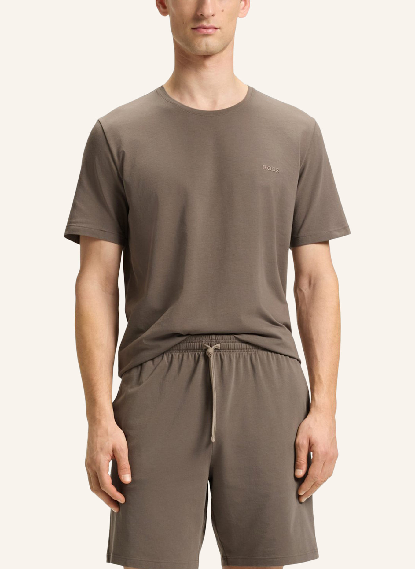BOSS Loungewear Unterteil MIX&MATCH SHORT CW: BRAUN