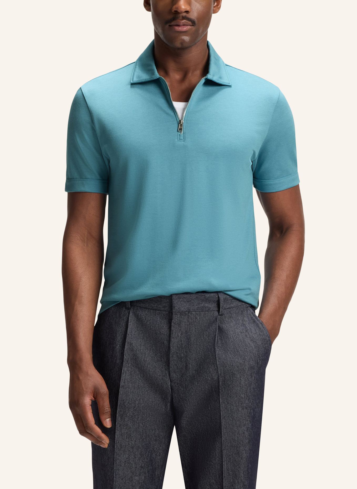 BOSS Poloshirt H-PARAS 57 Regular Fit: HELLBLAU