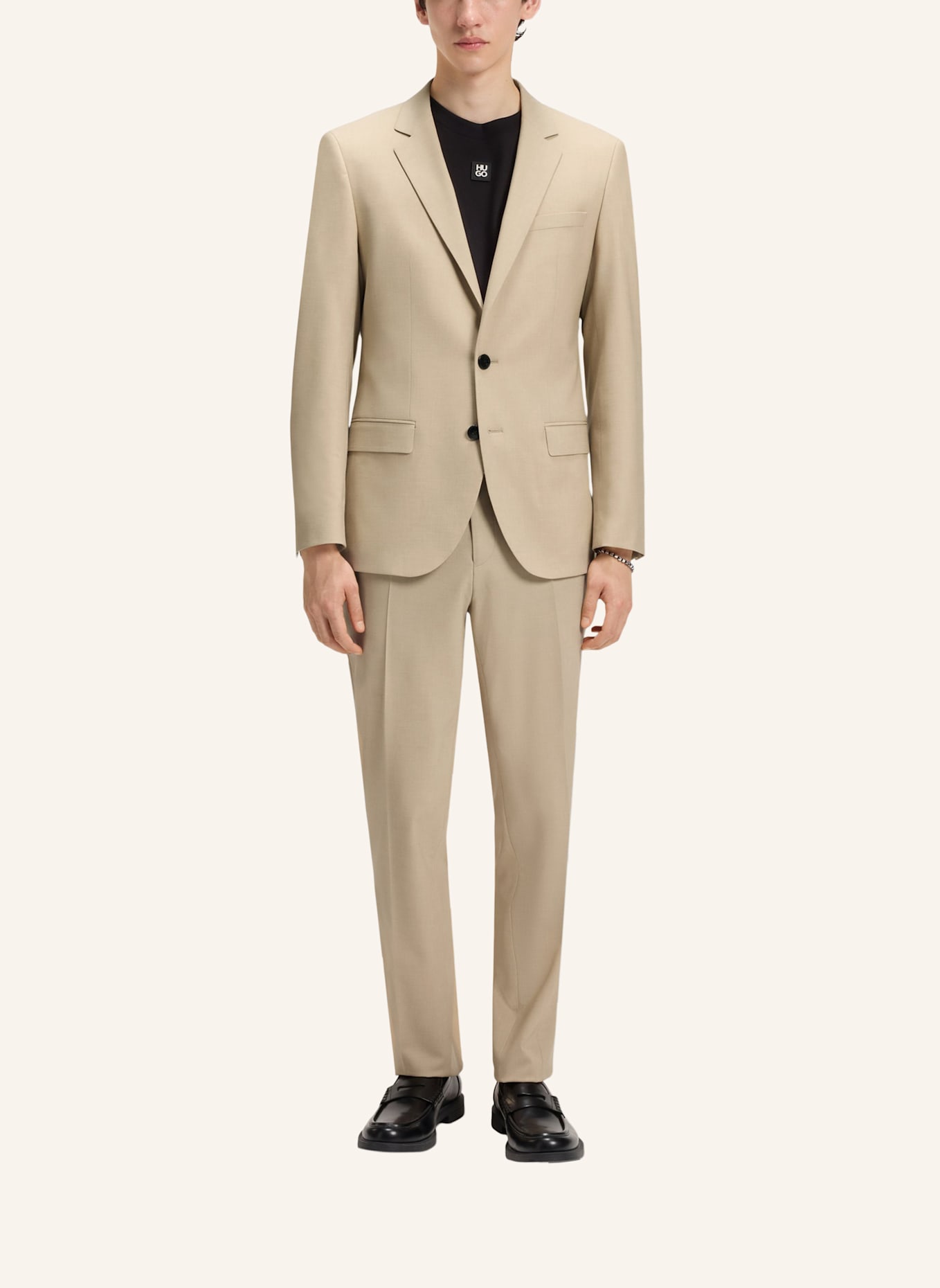 HUGO Anzug HENRY/GETLIN Slim Fit: BEIGE