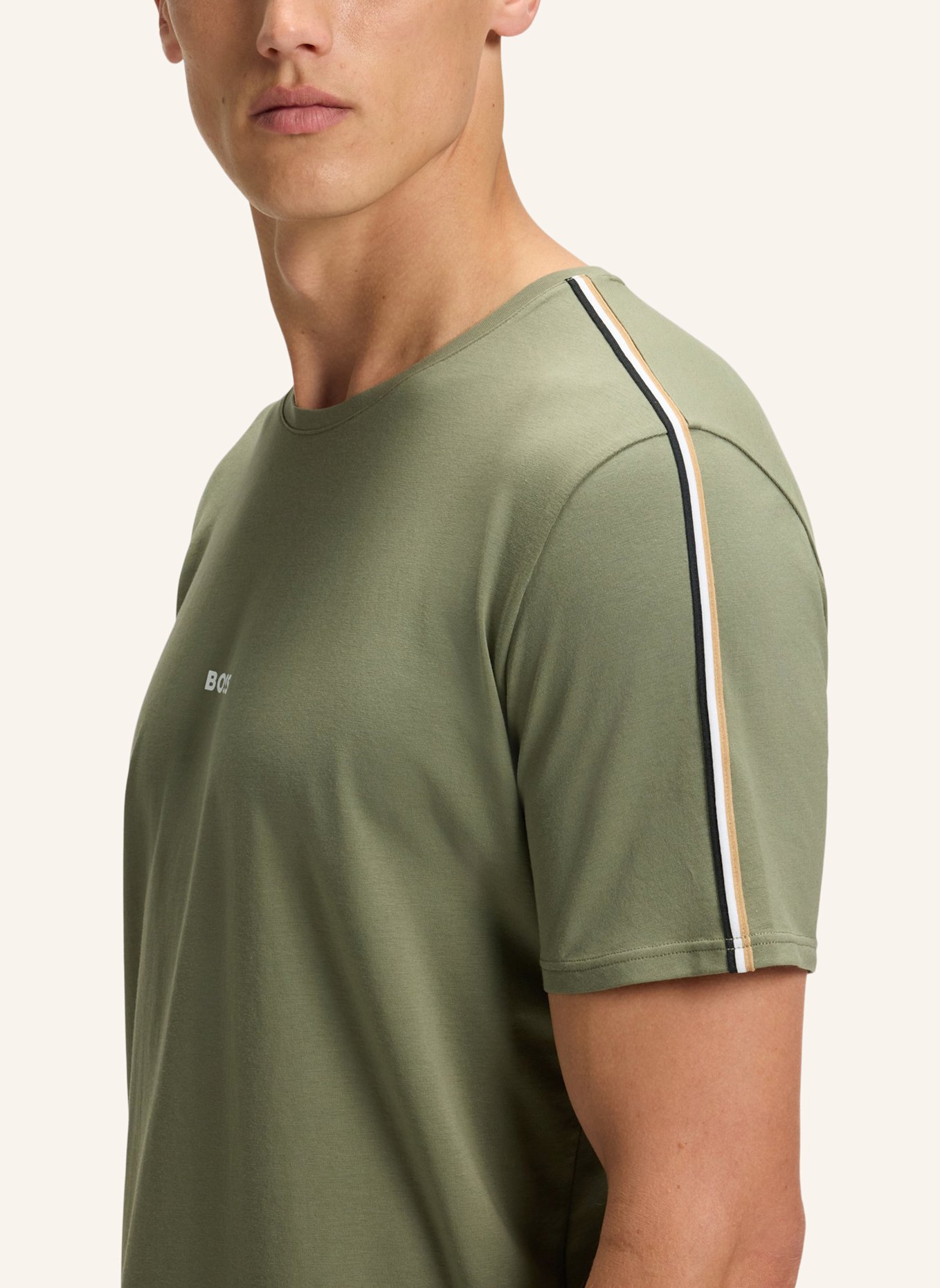 BOSS Pyjama-Oberteil UNIQUE T-SHIRT Regular Fit: HELLGRÜN