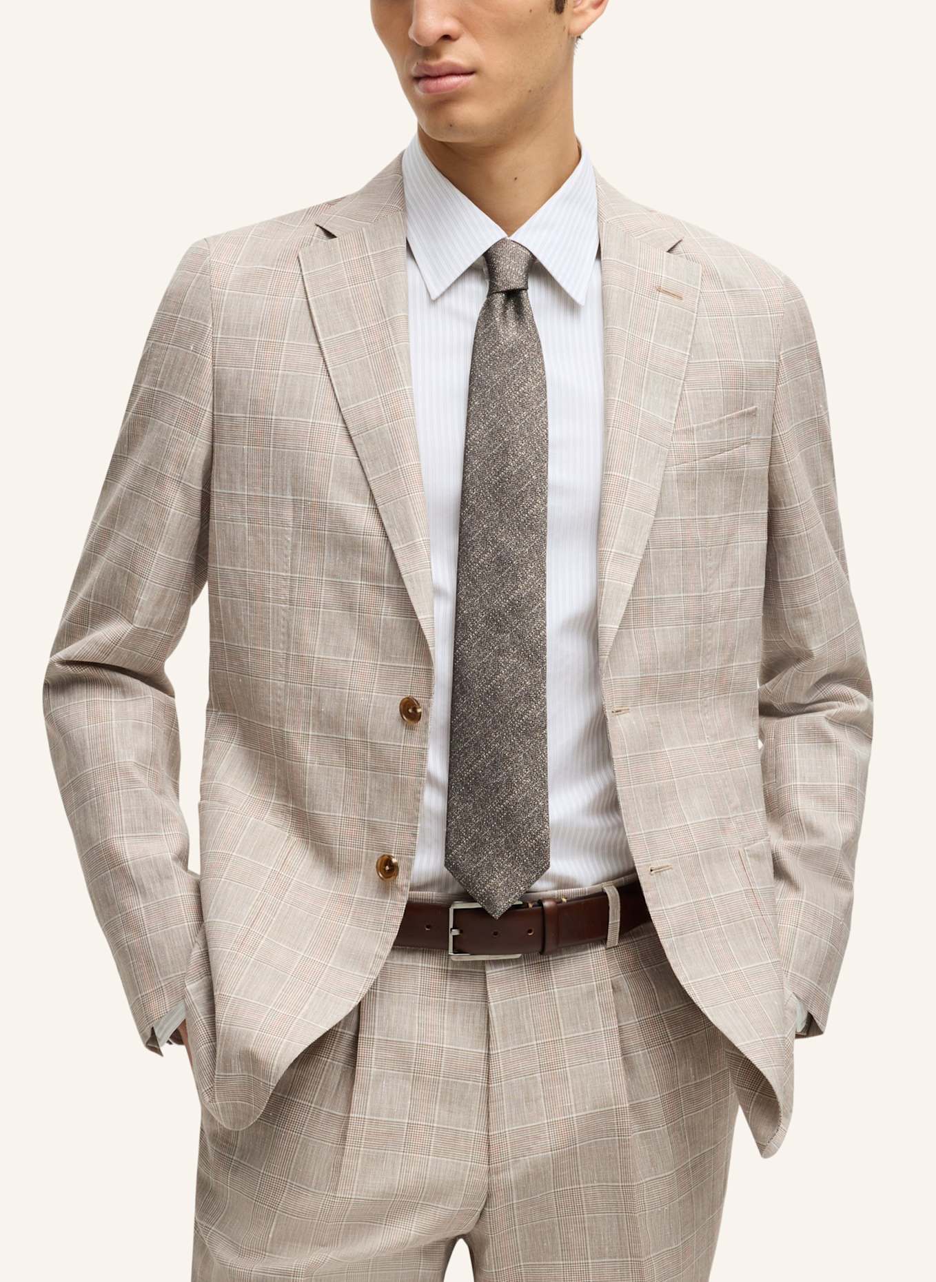 BOSS Business Hemd L-HAYS-KENT-C1-243 Slim Fit: GRAU