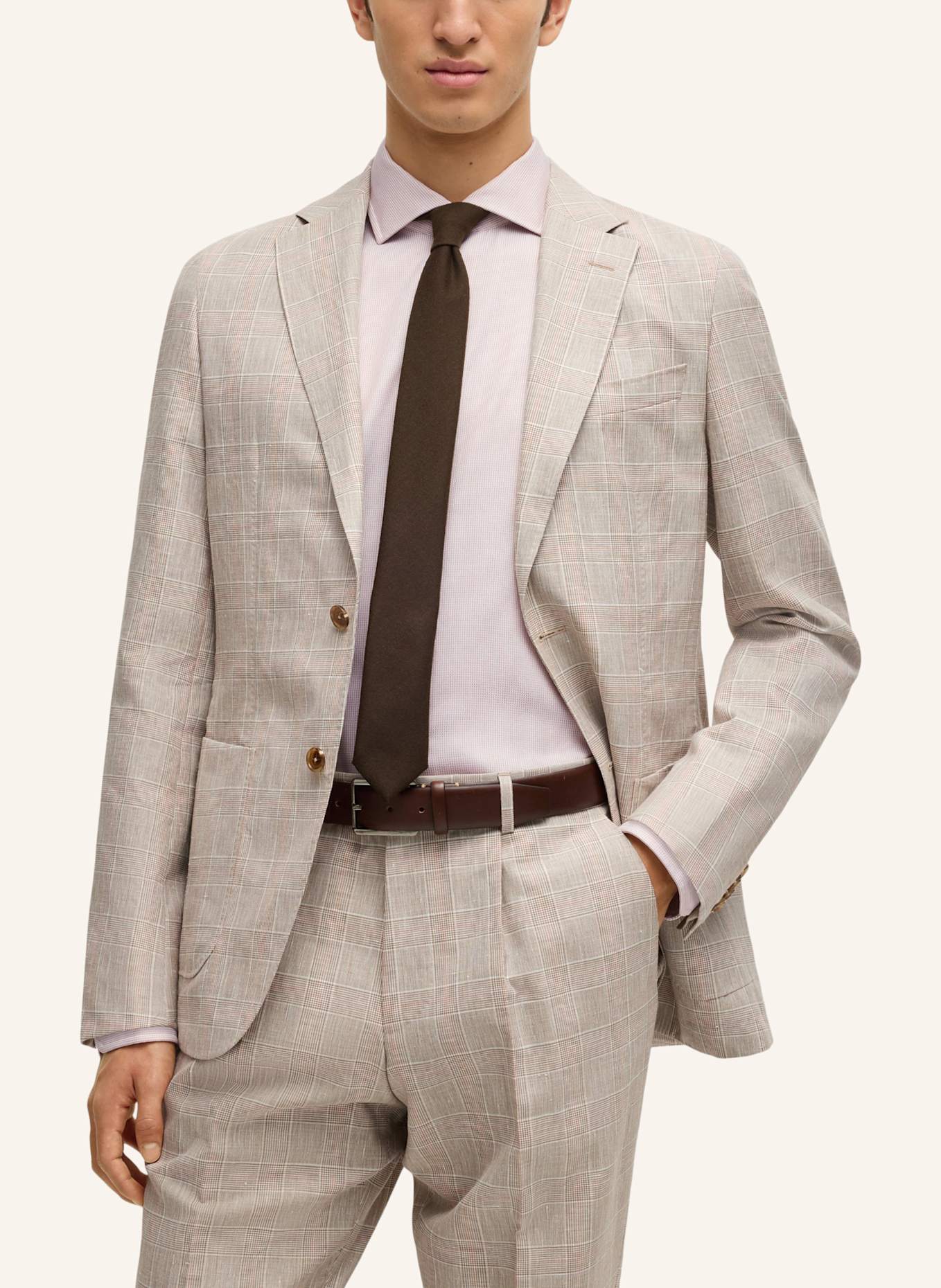 BOSS Business Hemd L-JOSH-SPREAD-C1-243 Regular Fit: ROT