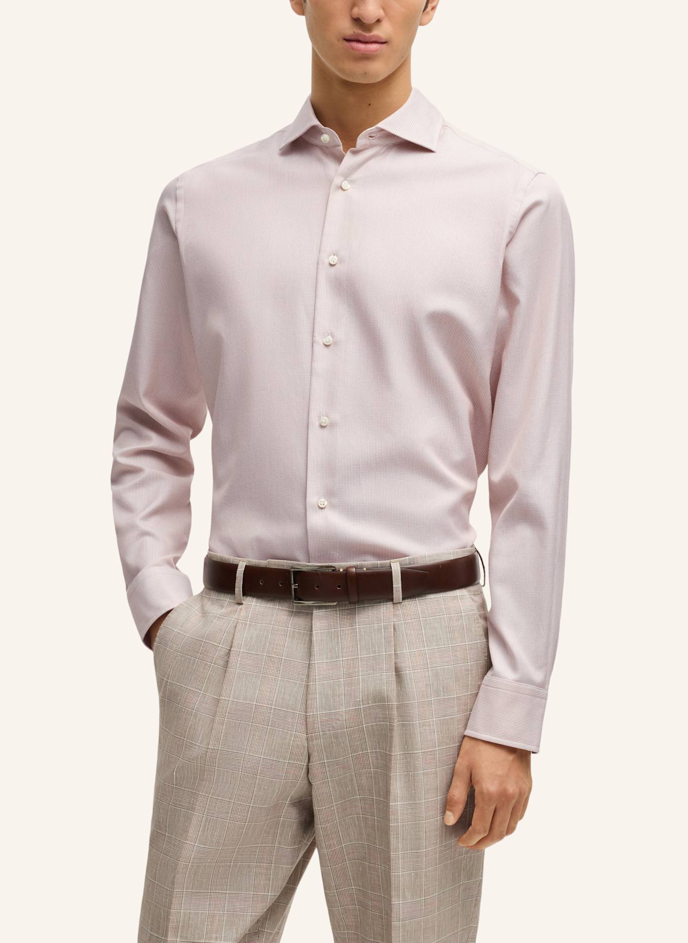 BOSS Business Hemd L-JOSH-SPREAD-C1-243 Regular Fit: ROT