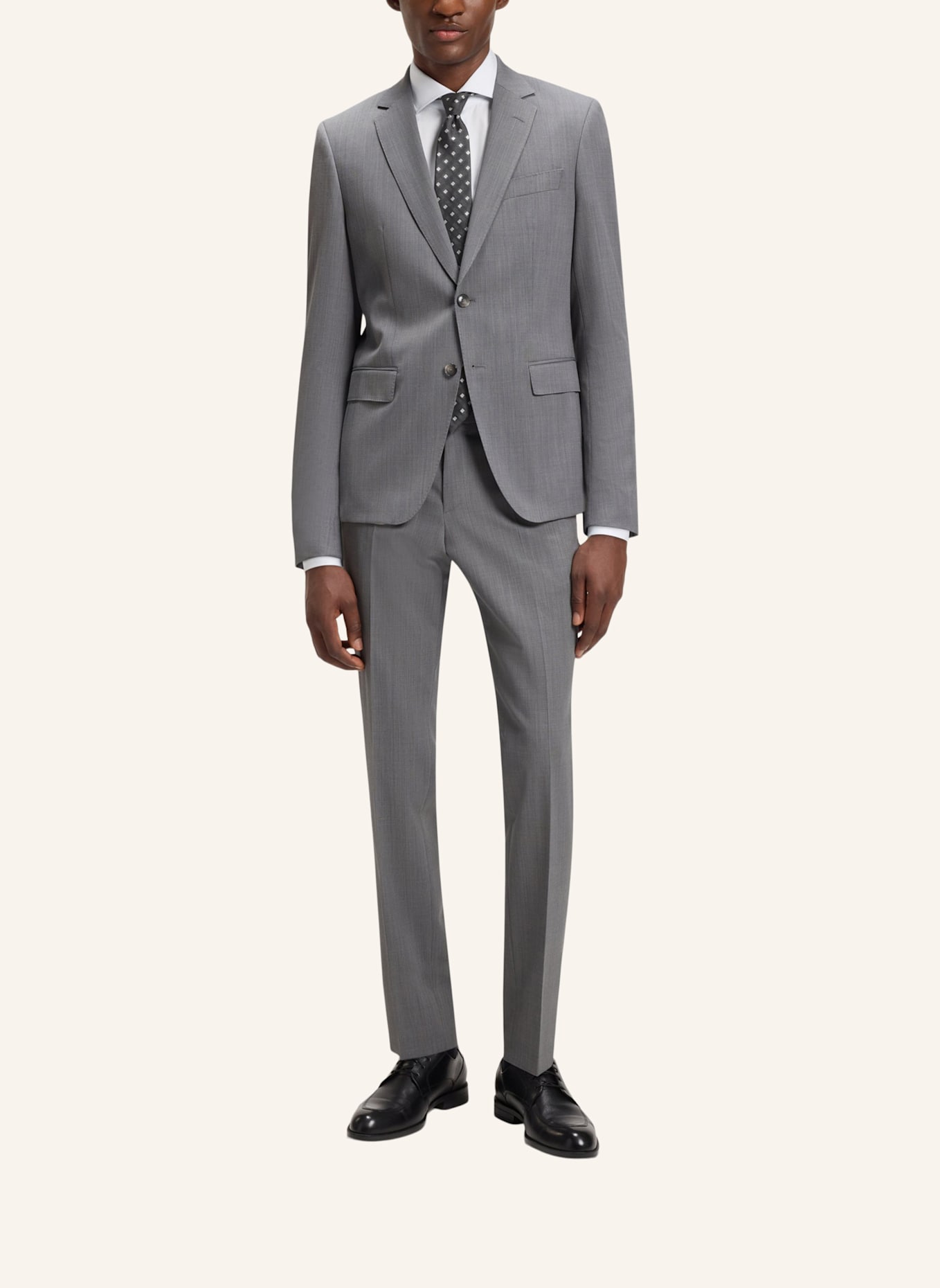 BOSS Business Anzug H-HUGE-2PCS-253 Slim Fit: HELLGRAU