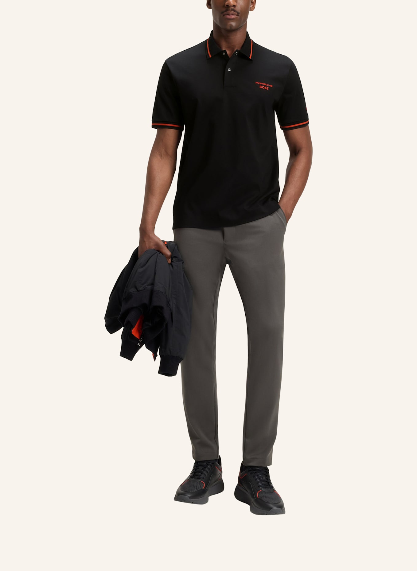 BOSS Poloshirt C-PARRIS 197_PS Regular Fit: SCHWARZ