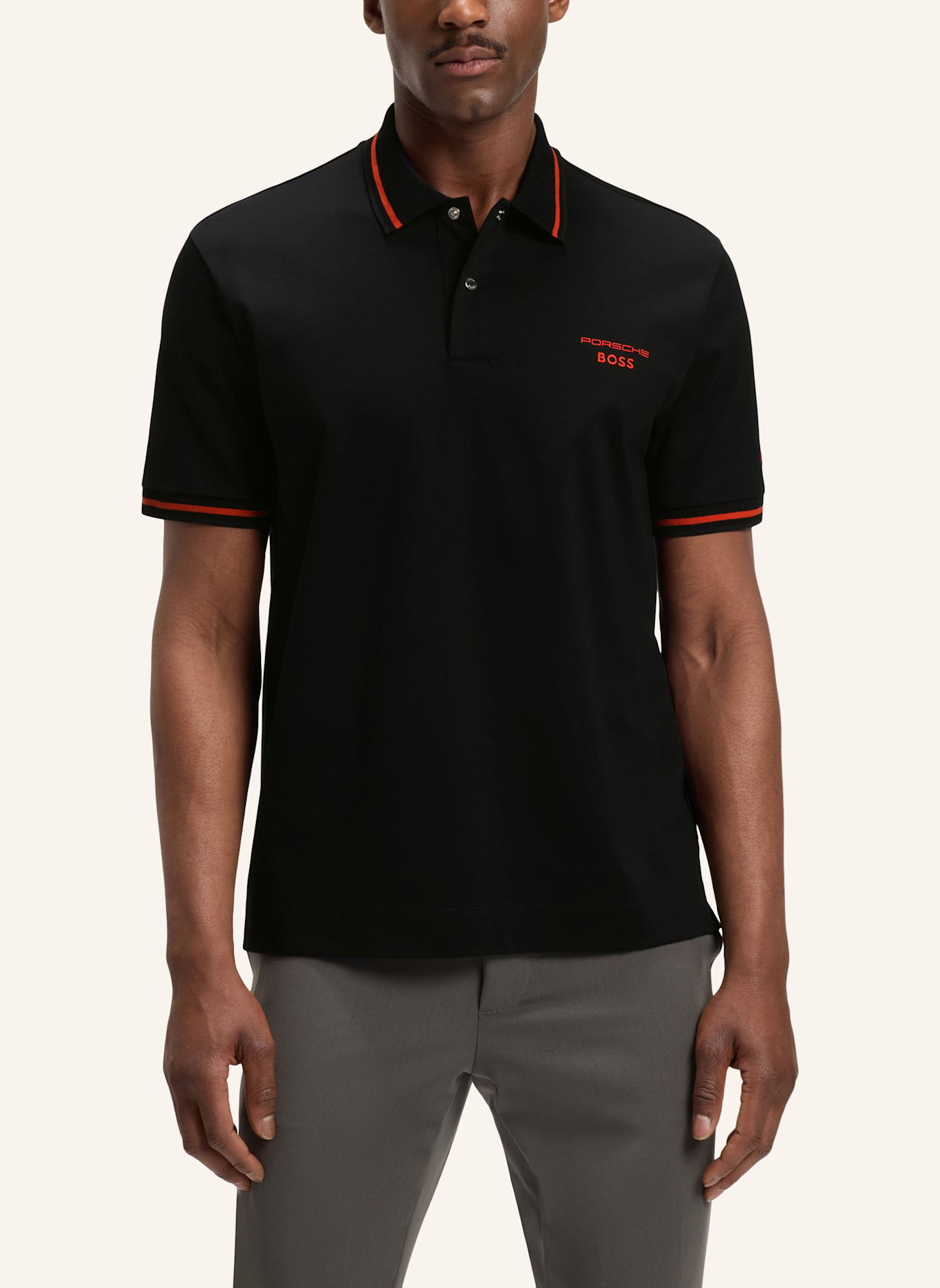 BOSS Poloshirt C-PARRIS 197_PS Regular Fit: SCHWARZ