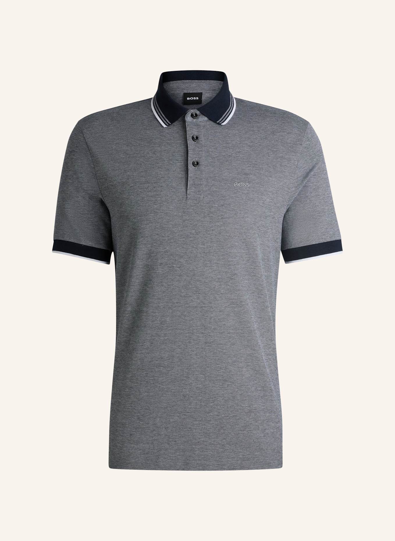 BOSS Poloshirt H-PROUT 141 Regular Fit: GRAU/ DUNKELBLAU