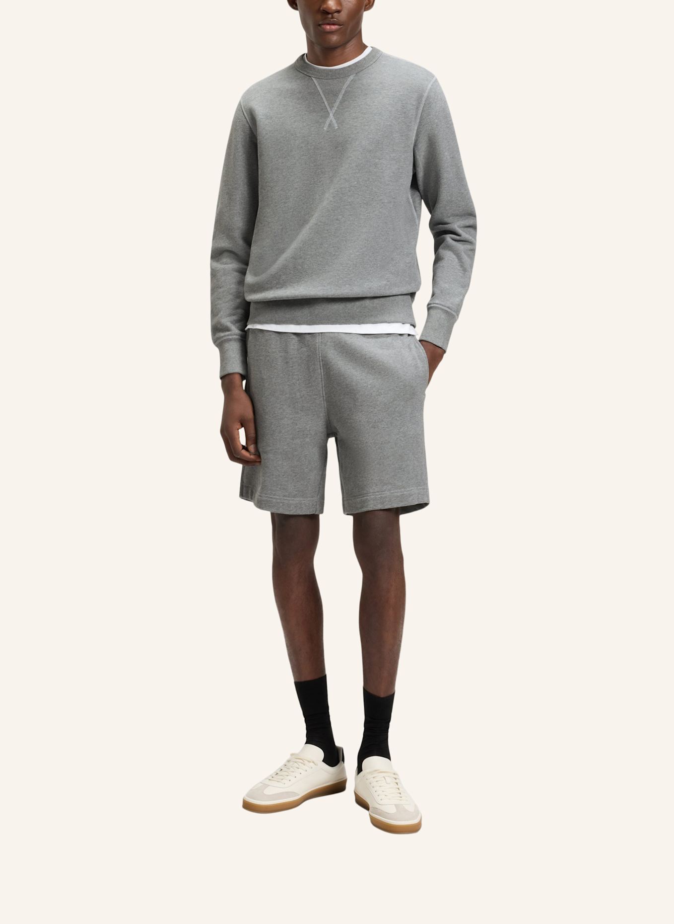 BOSS Casual Hose LASDUN 7_DB Oversize Fit: SILBER