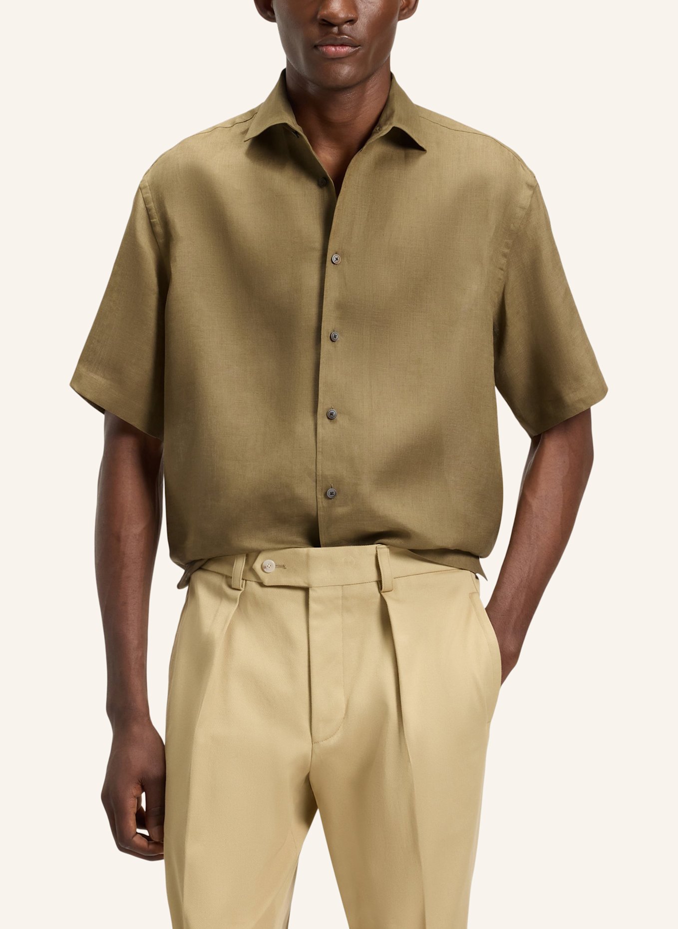 BOSS Business Hemd H-CESAR-1PIECE-SH_DB Relaxed Fit: GRÜN