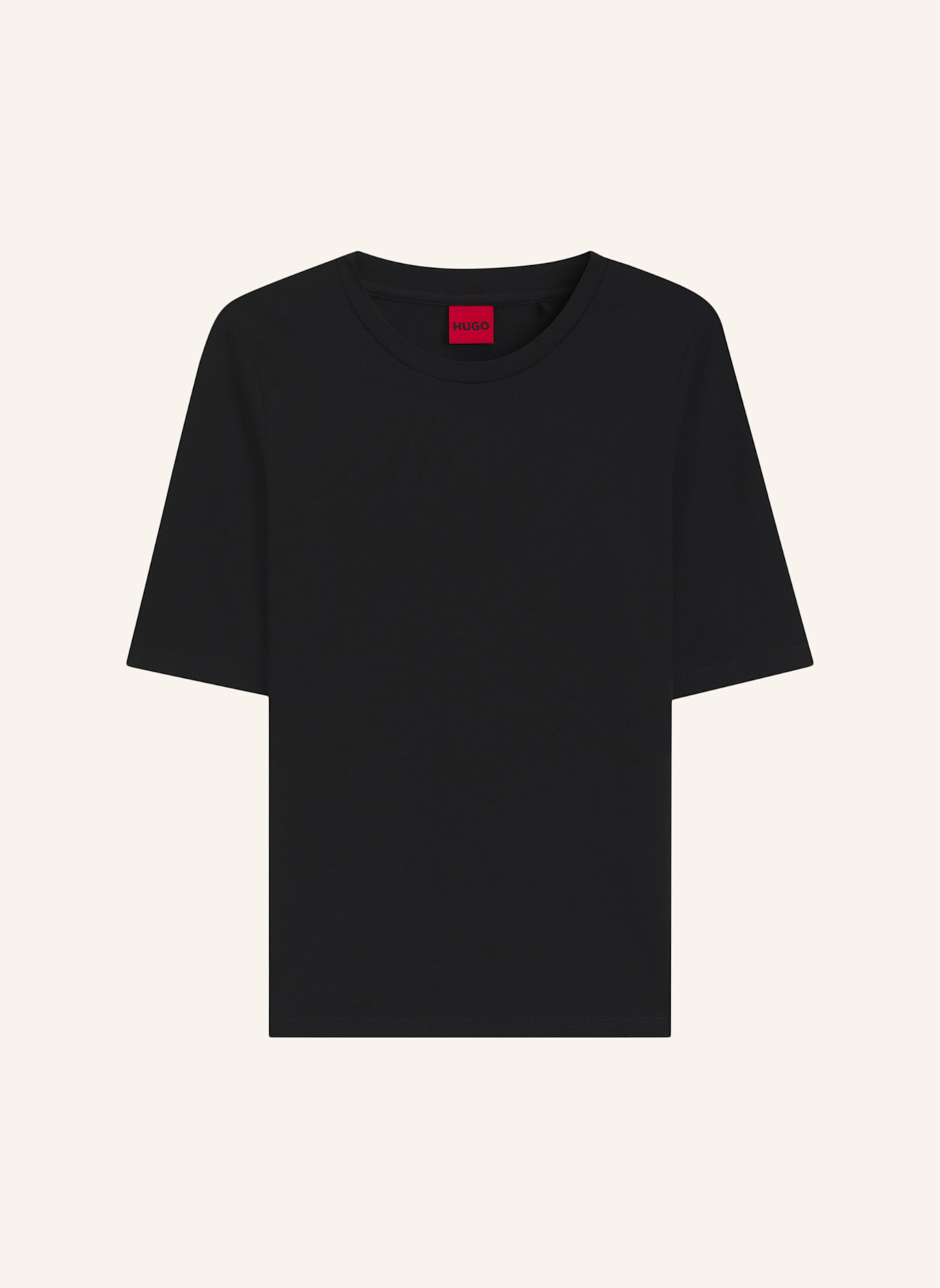 HUGO T-Shirt DARNELIA Slim Fit: SCHWARZ