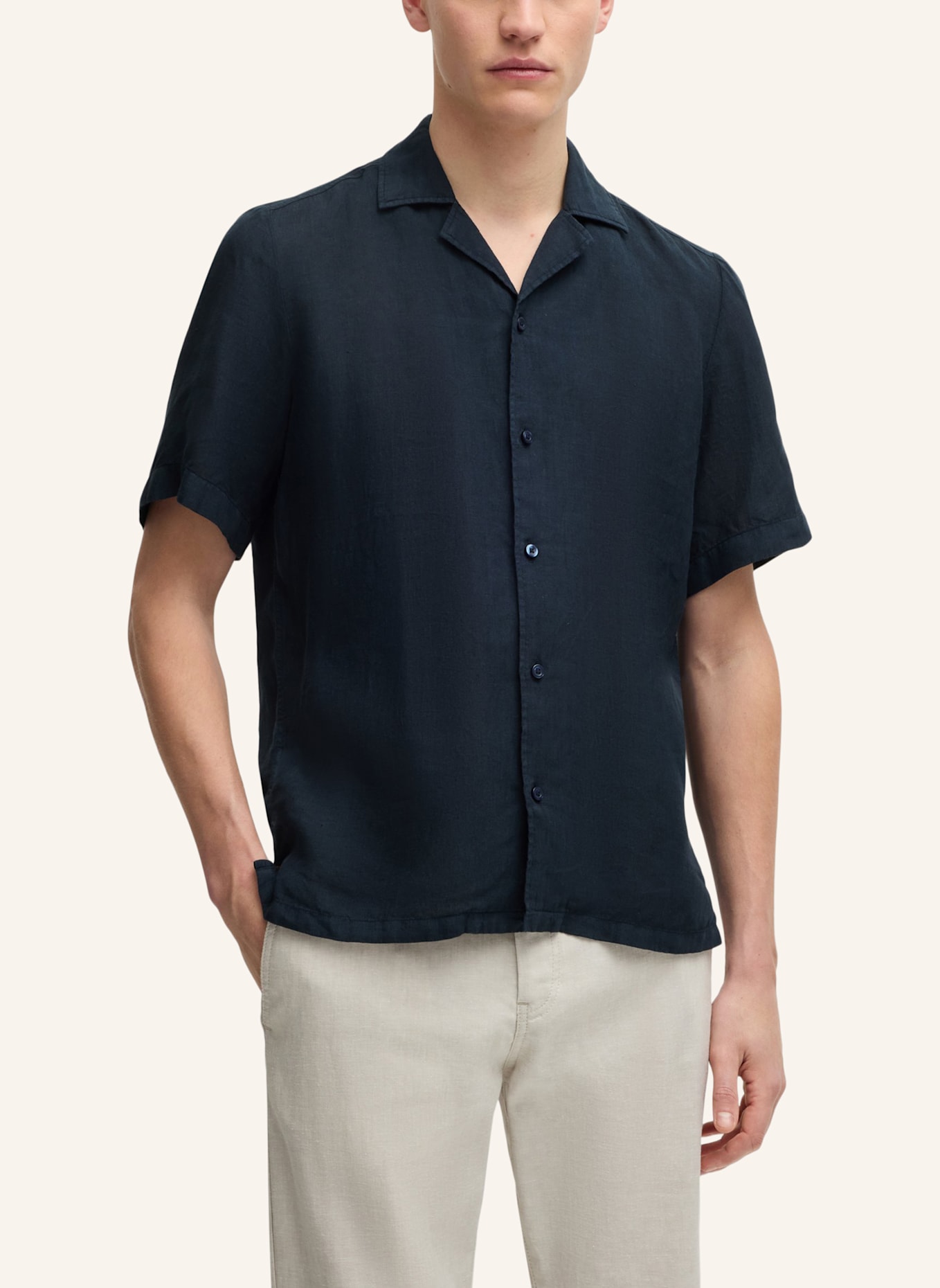 BOSS Casual Hemd RAYER_M Regular Fit: DUNKELBLAU