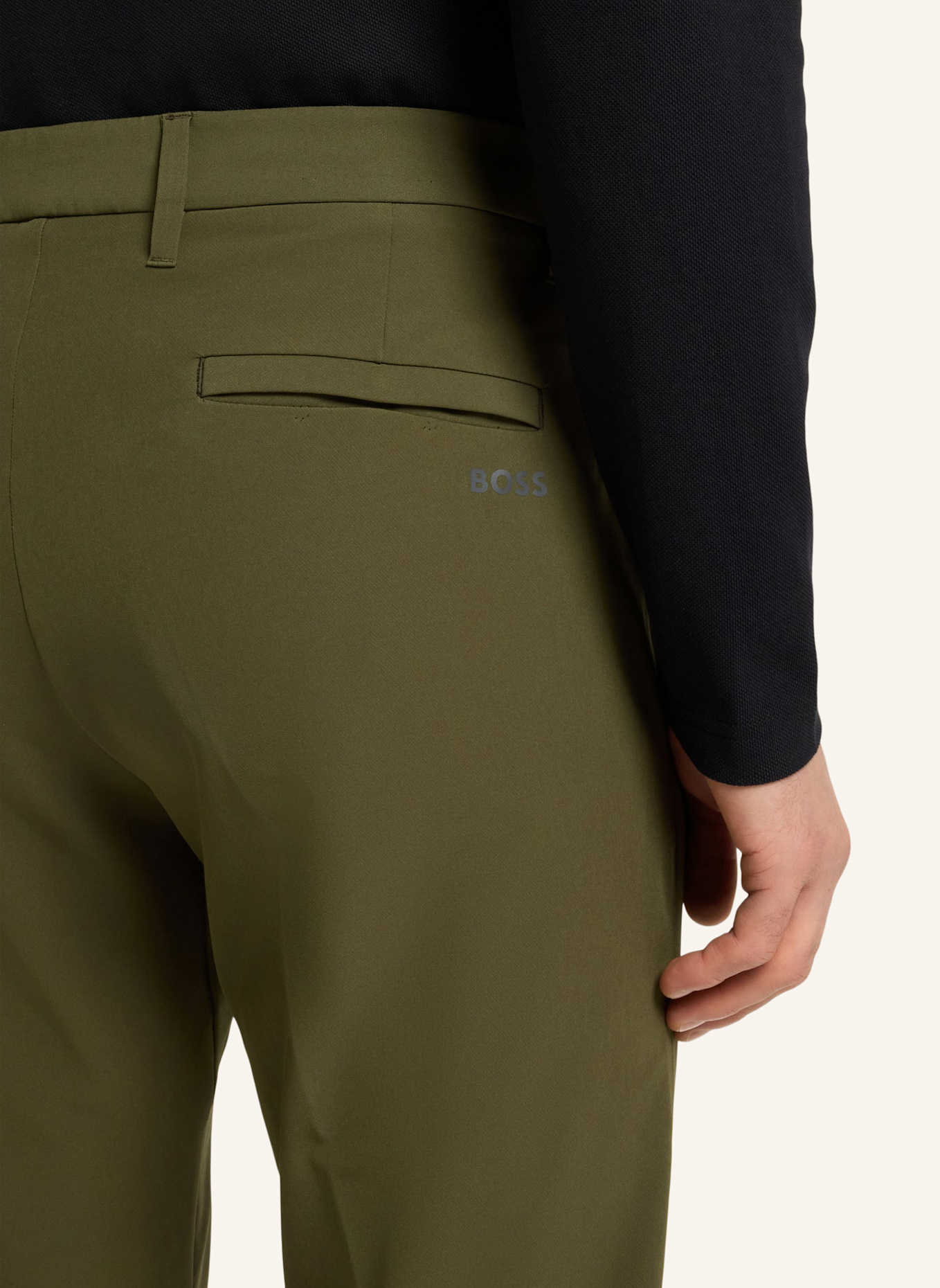 BOSS Chino COMMUTER Slim Fit: DUNKELGRÜN