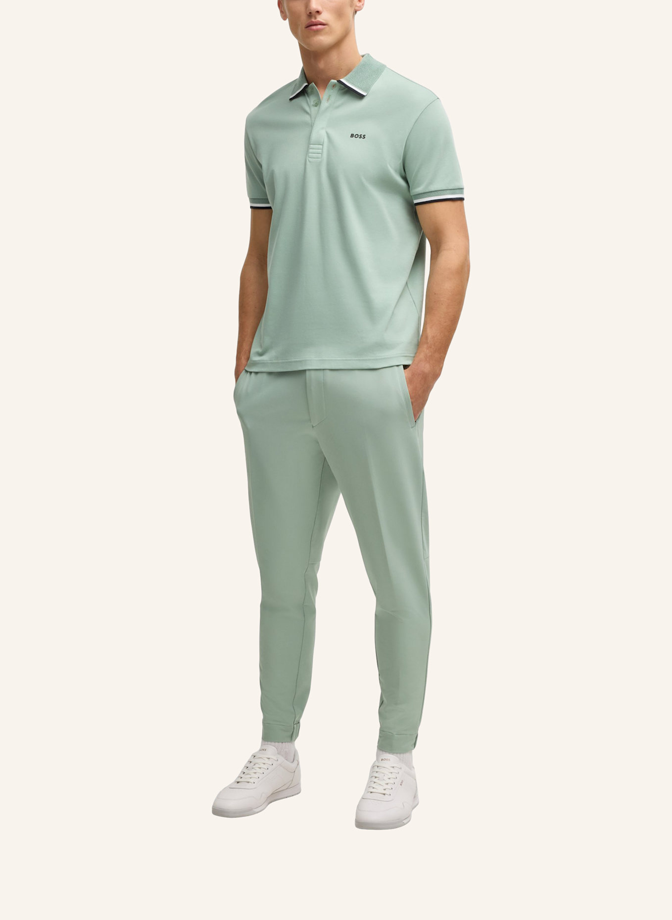 BOSS Casual Hose T_FLEX Tapered Fit: GRÜN