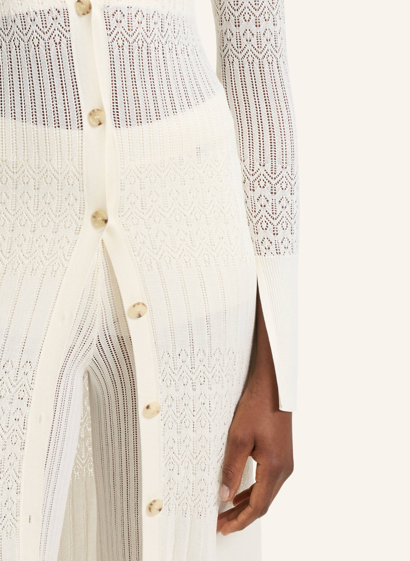 BOSS Strickjacke C_FLOONEY: WEISS