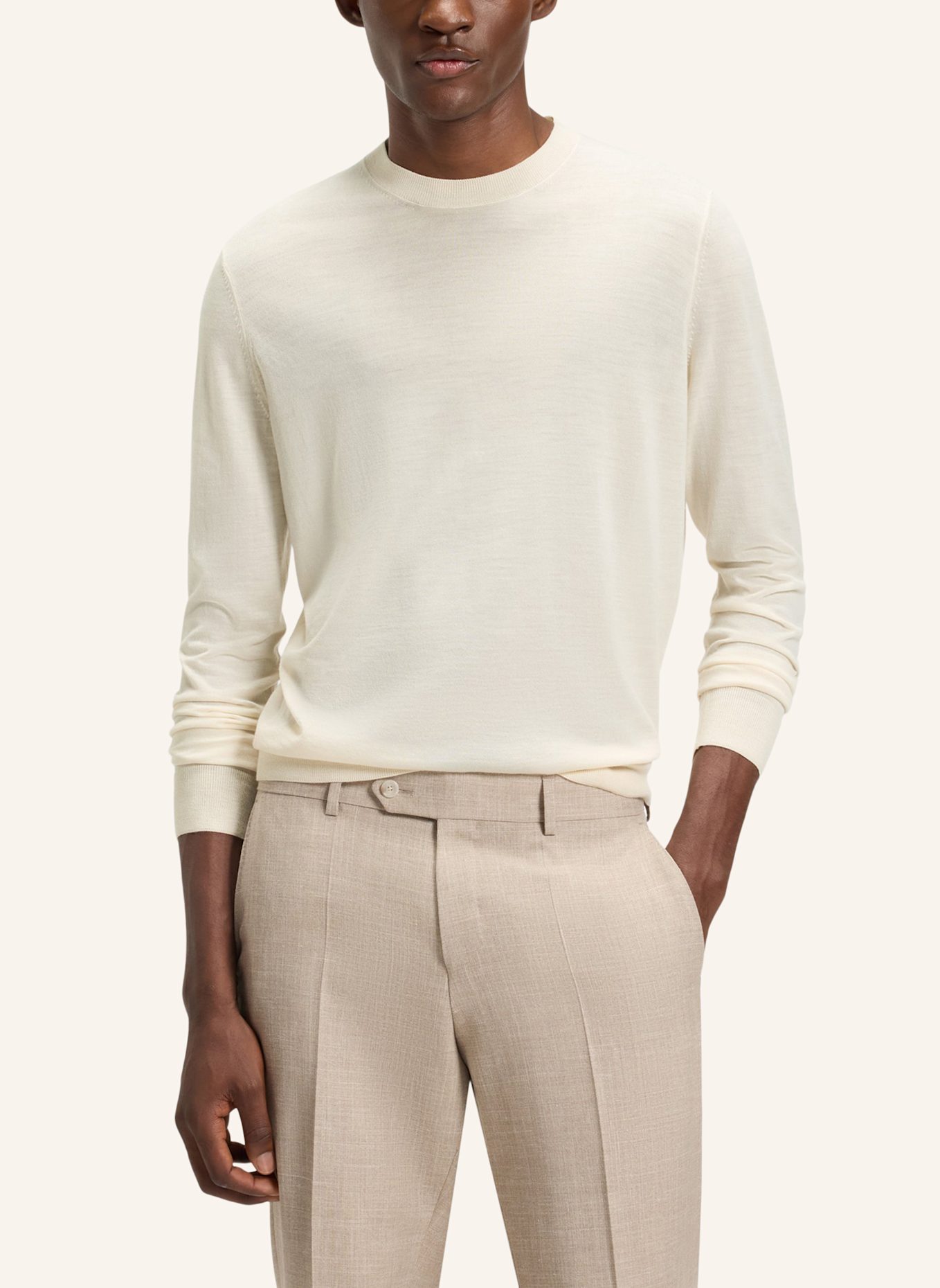 BOSS Pullover JASPERO_DB Regular Fit: BEIGE