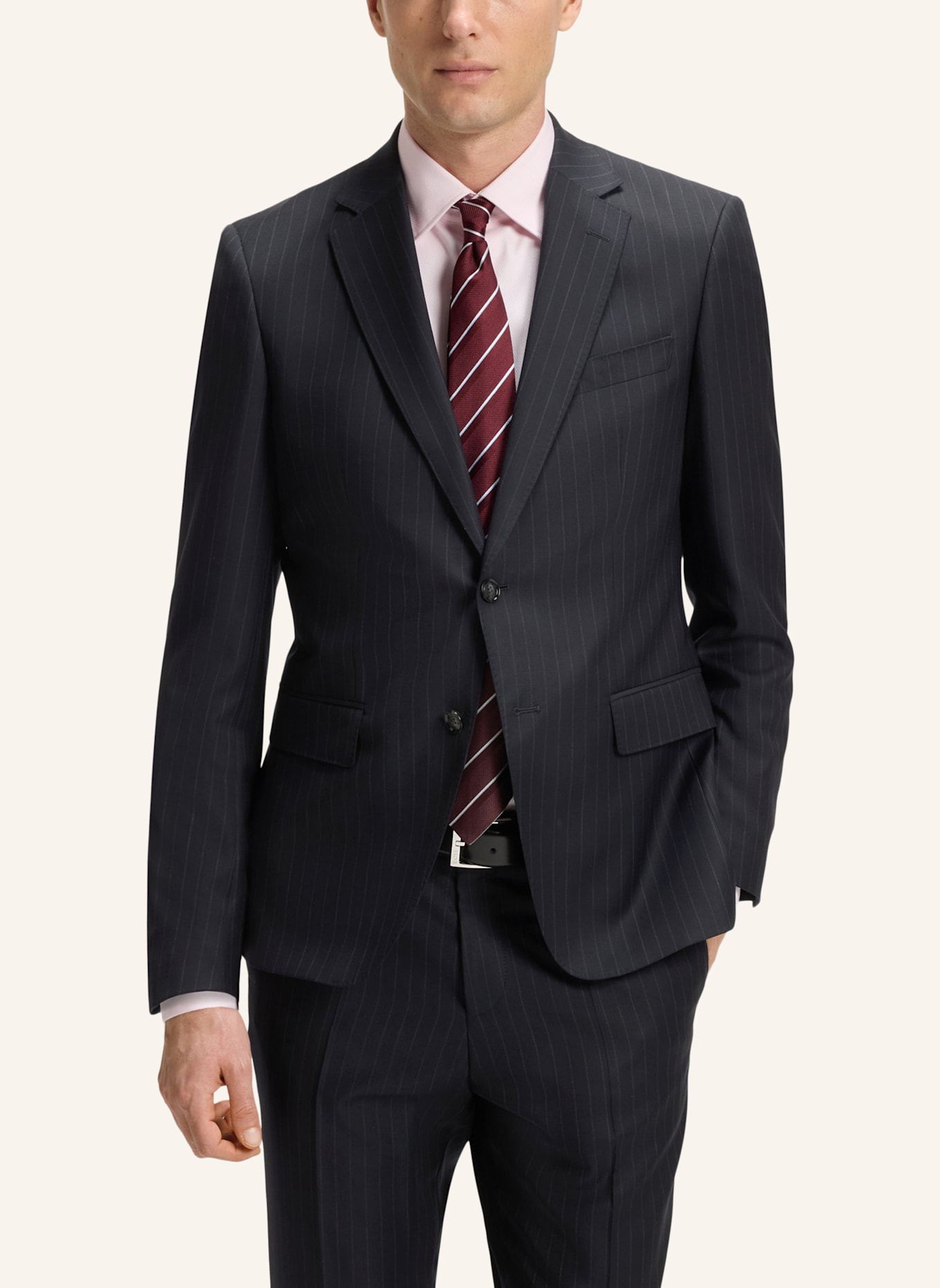 BOSS Business Anzug H-HUGE-2PCS-253 Slim Fit: DUNKELBLAU