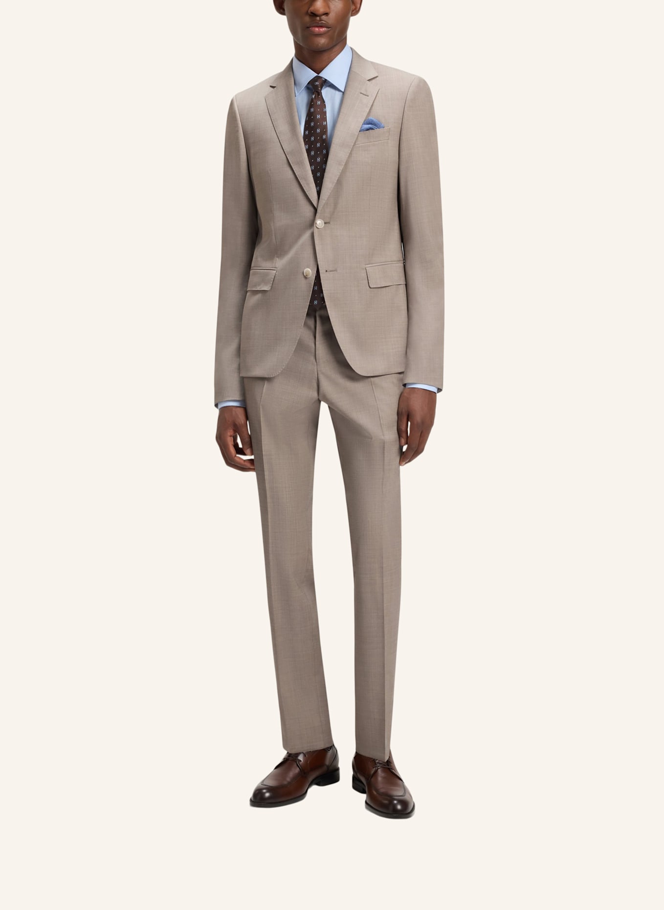 BOSS Business Anzug H-HUGE-2PCS-253 Slim Fit: BEIGE