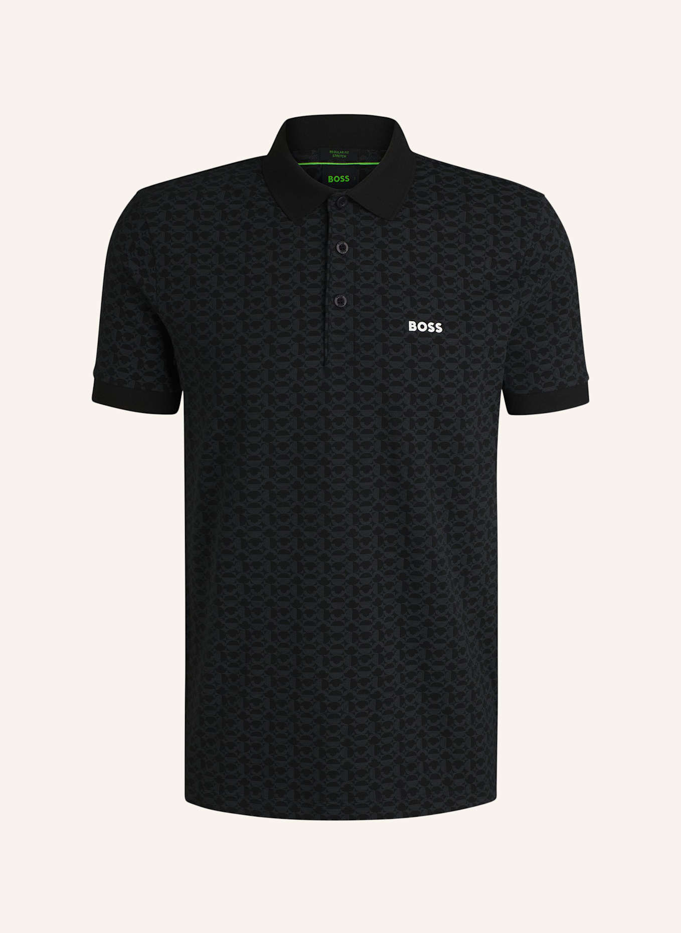 BOSS Poloshirt PADDY STRIPED C Regular Fit: SCHWARZ