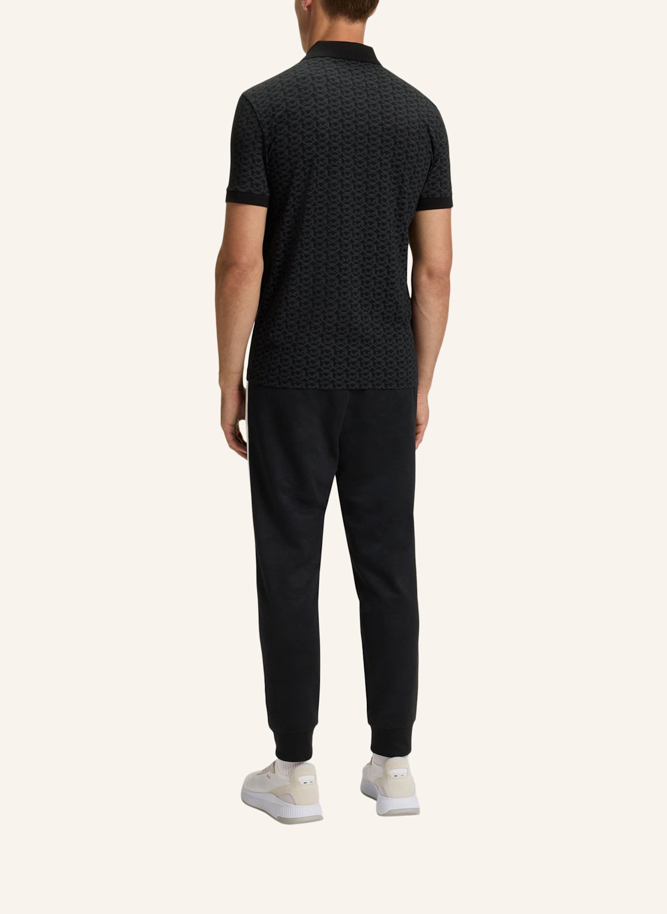 BOSS Poloshirt PADDY STRIPED C Regular Fit: SCHWARZ