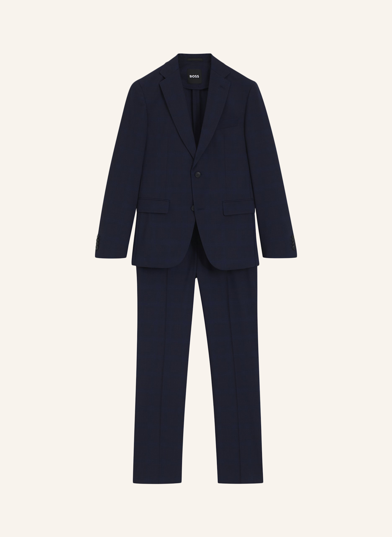 BOSS Business Anzug P-HUGE-2PCS-252 Slim Fit: DUNKELBLAU