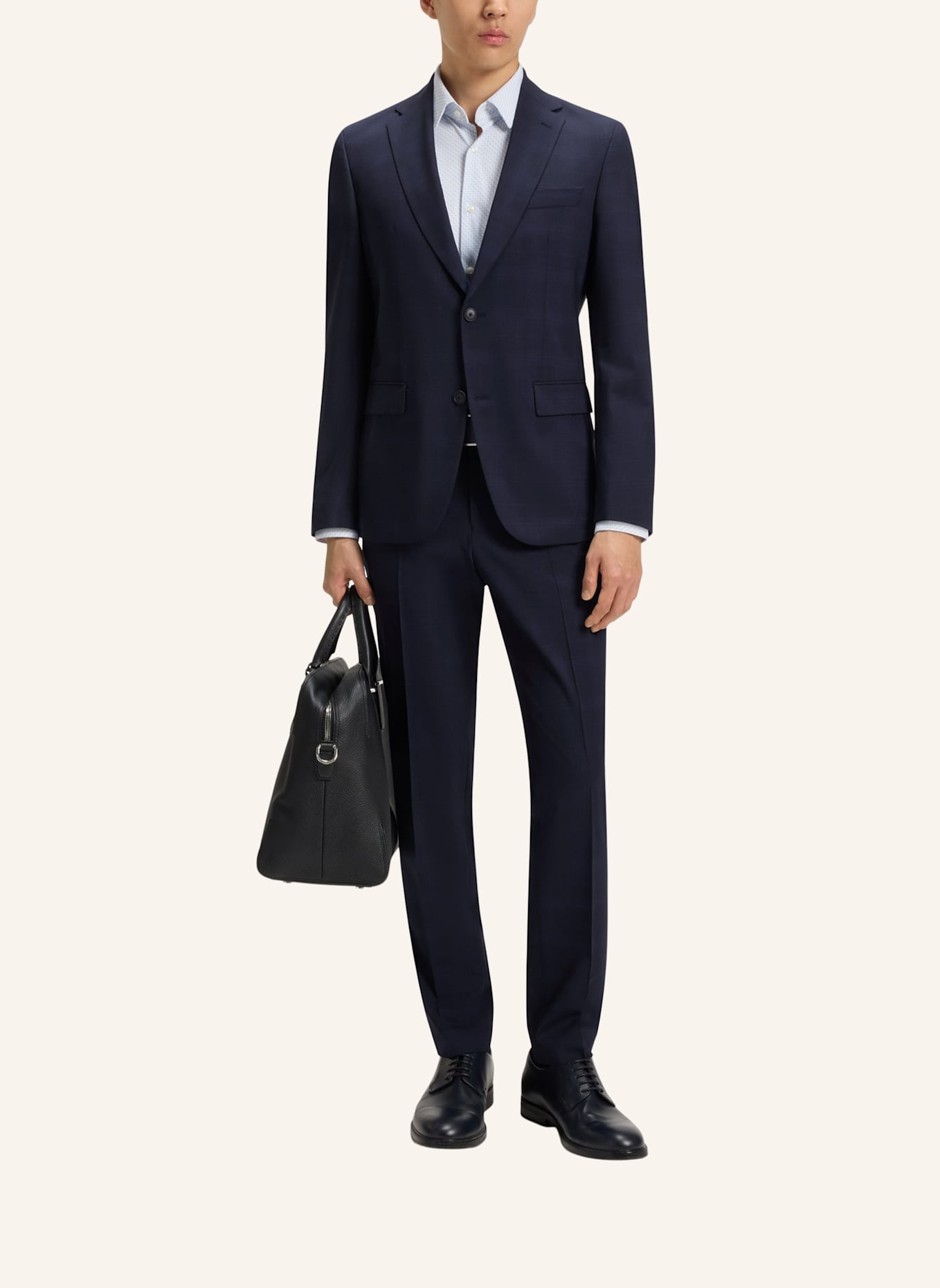 BOSS Business Anzug P-HUGE-2PCS-252 Slim Fit: DUNKELBLAU