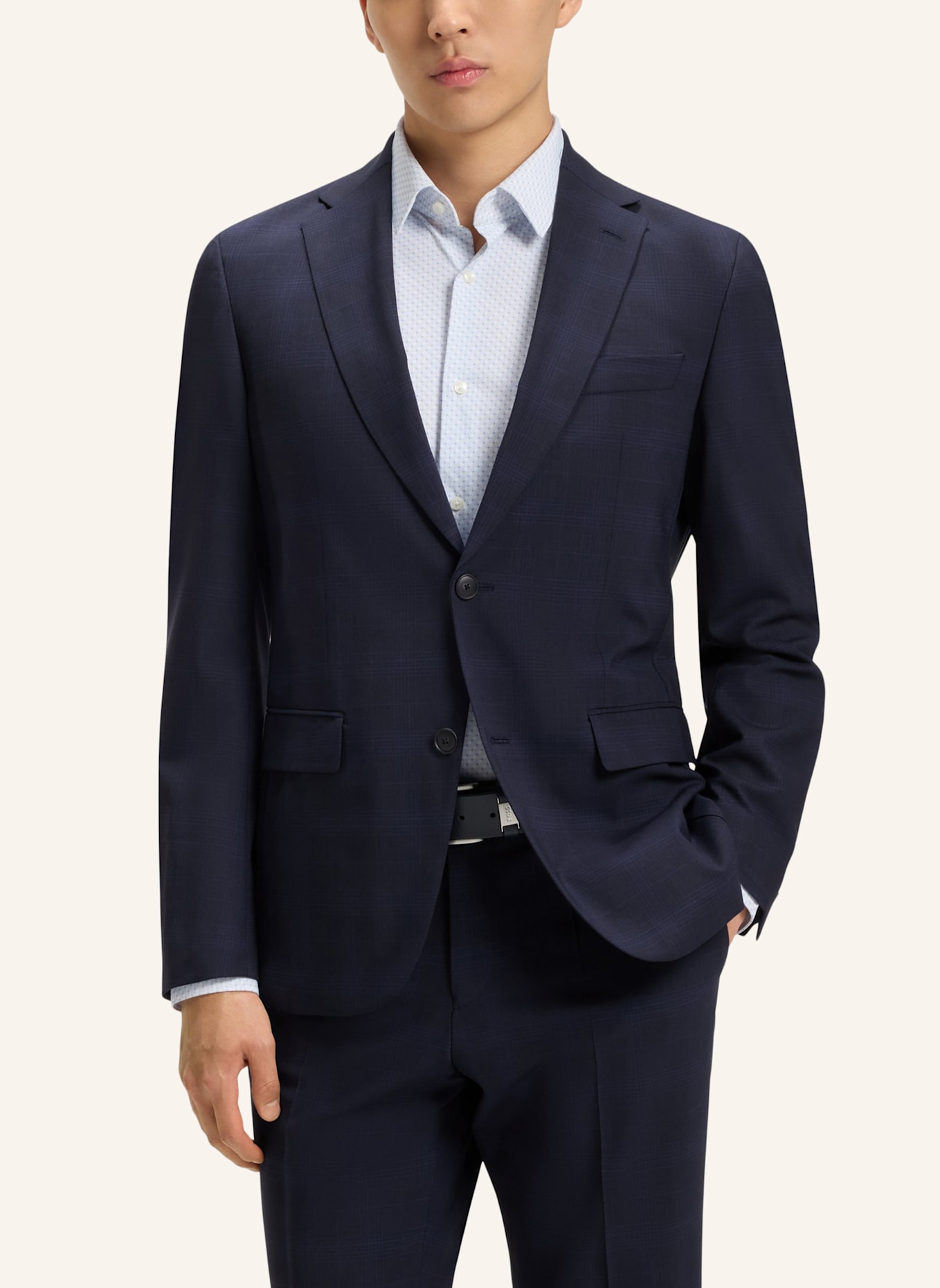 BOSS Business Anzug P-HUGE-2PCS-252 Slim Fit: DUNKELBLAU