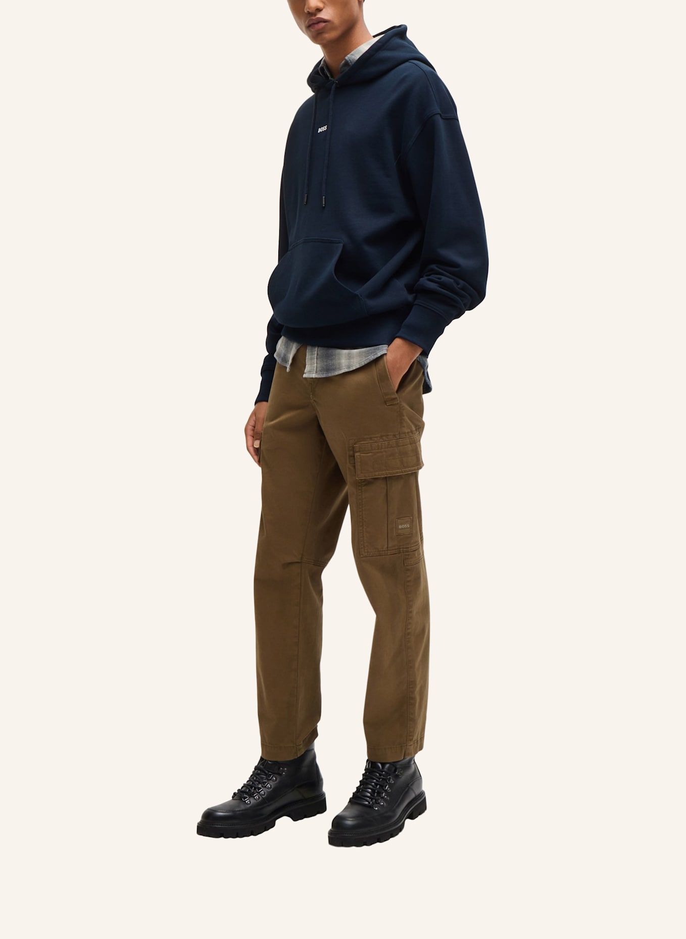 BOSS Hoodie WESMALLHOOD: DUNKELBLAU